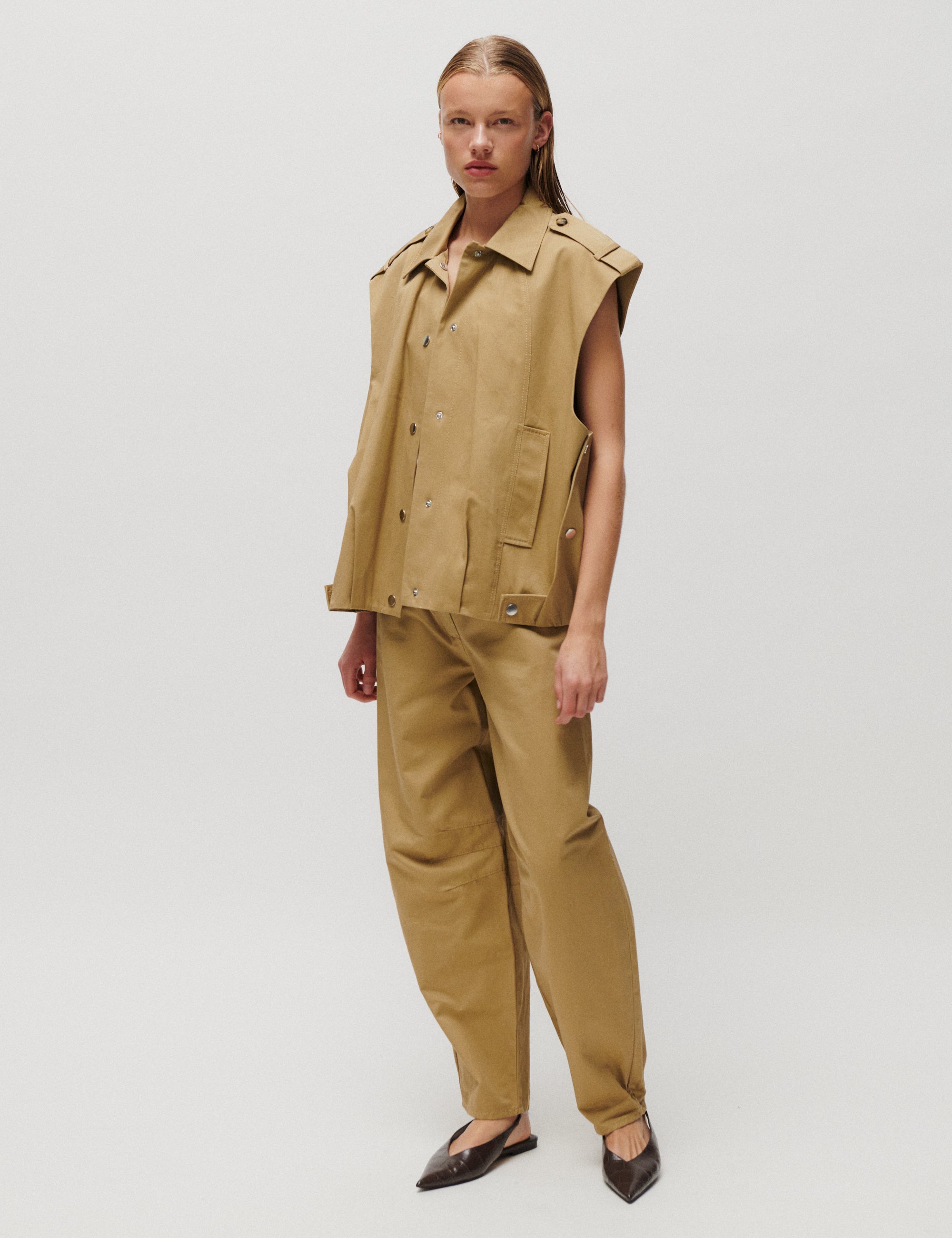 2NDDAY 2NDCappen - Tactile Cotton - Vest Vest 171115 PETRIFIED OAK