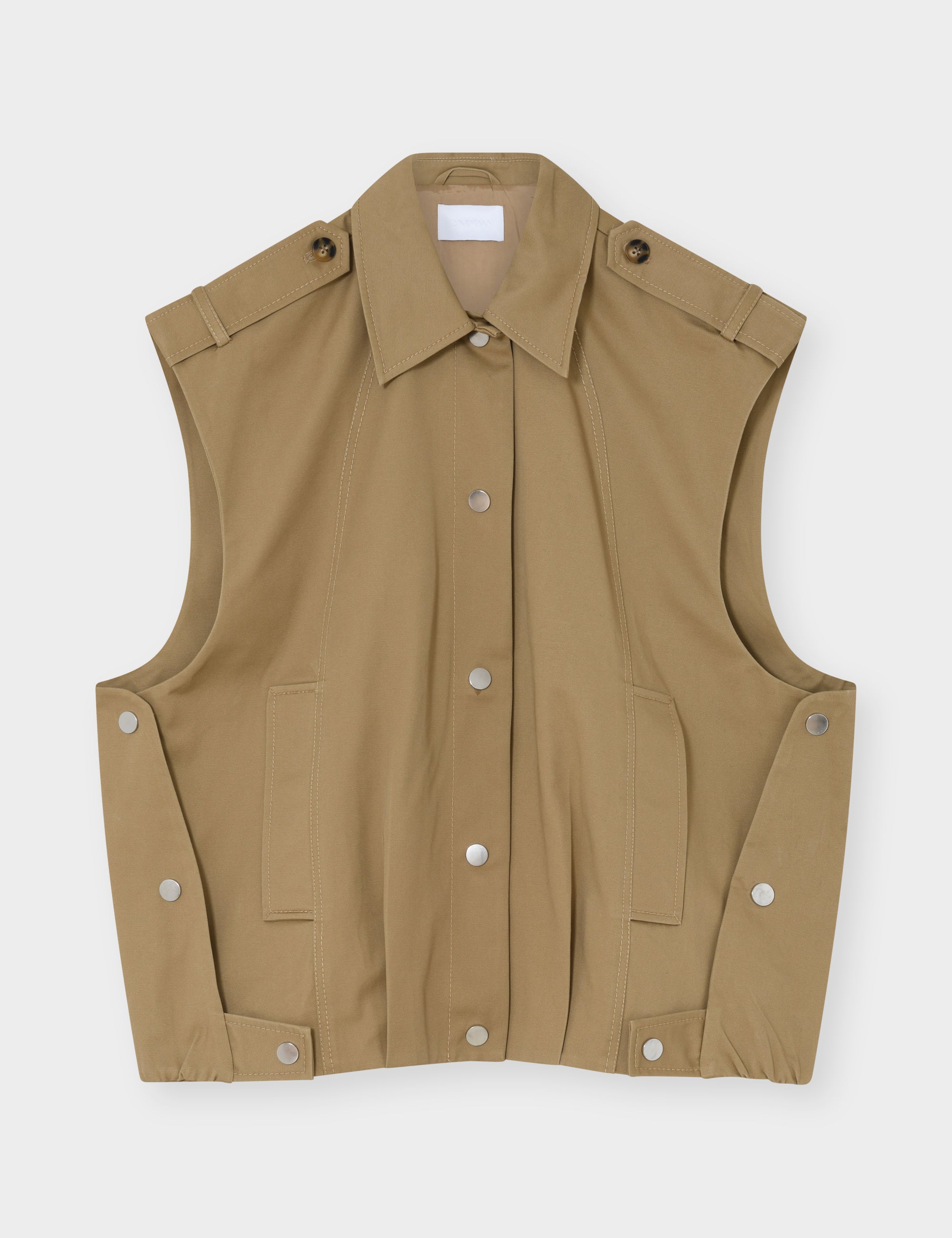 2NDDAY 2NDCappen - Tactile Cotton - Vest Vest 171115 PETRIFIED OAK