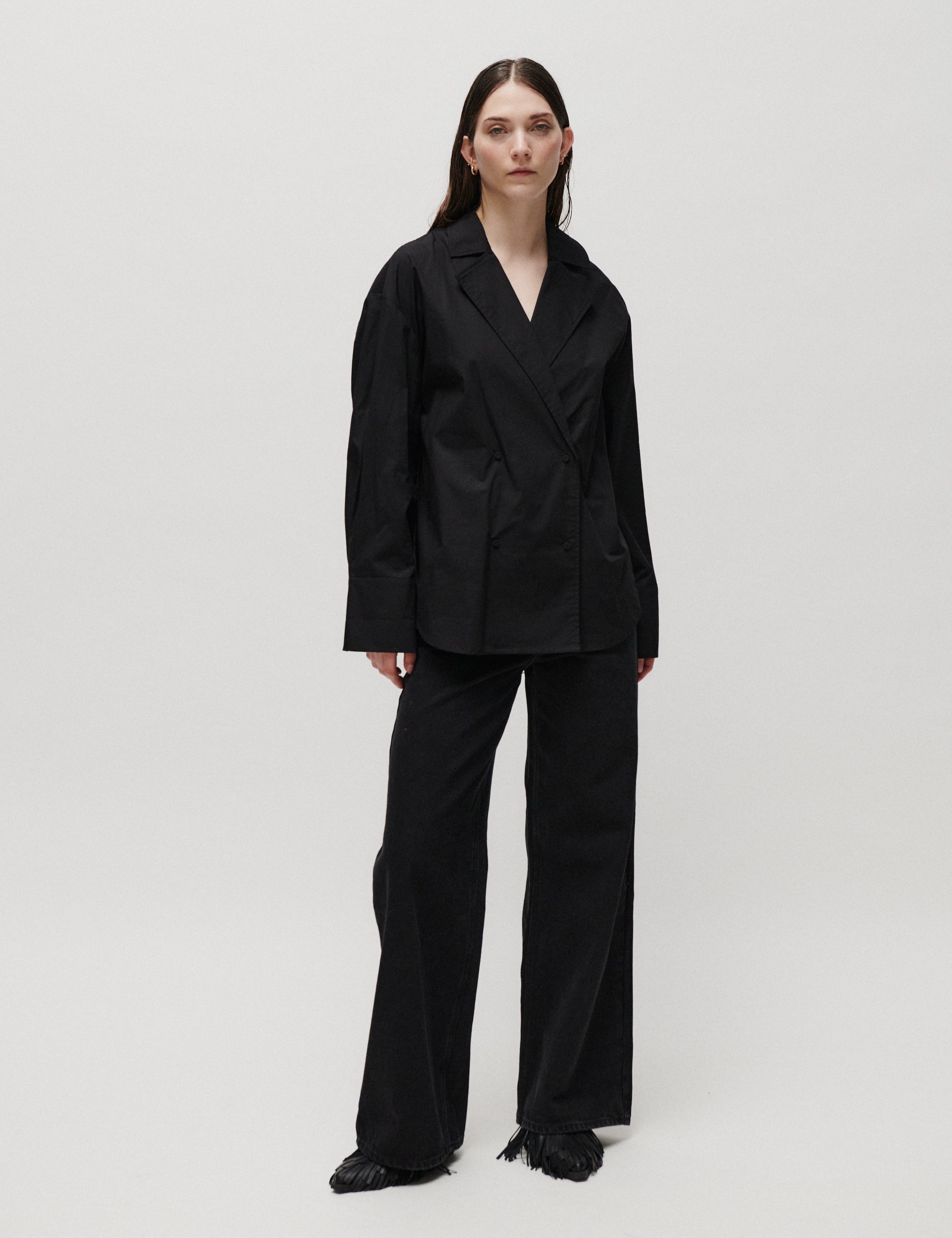 2NDDAY 2NDFern - Crispy Poplin - Shirt Shirt 190303 Black