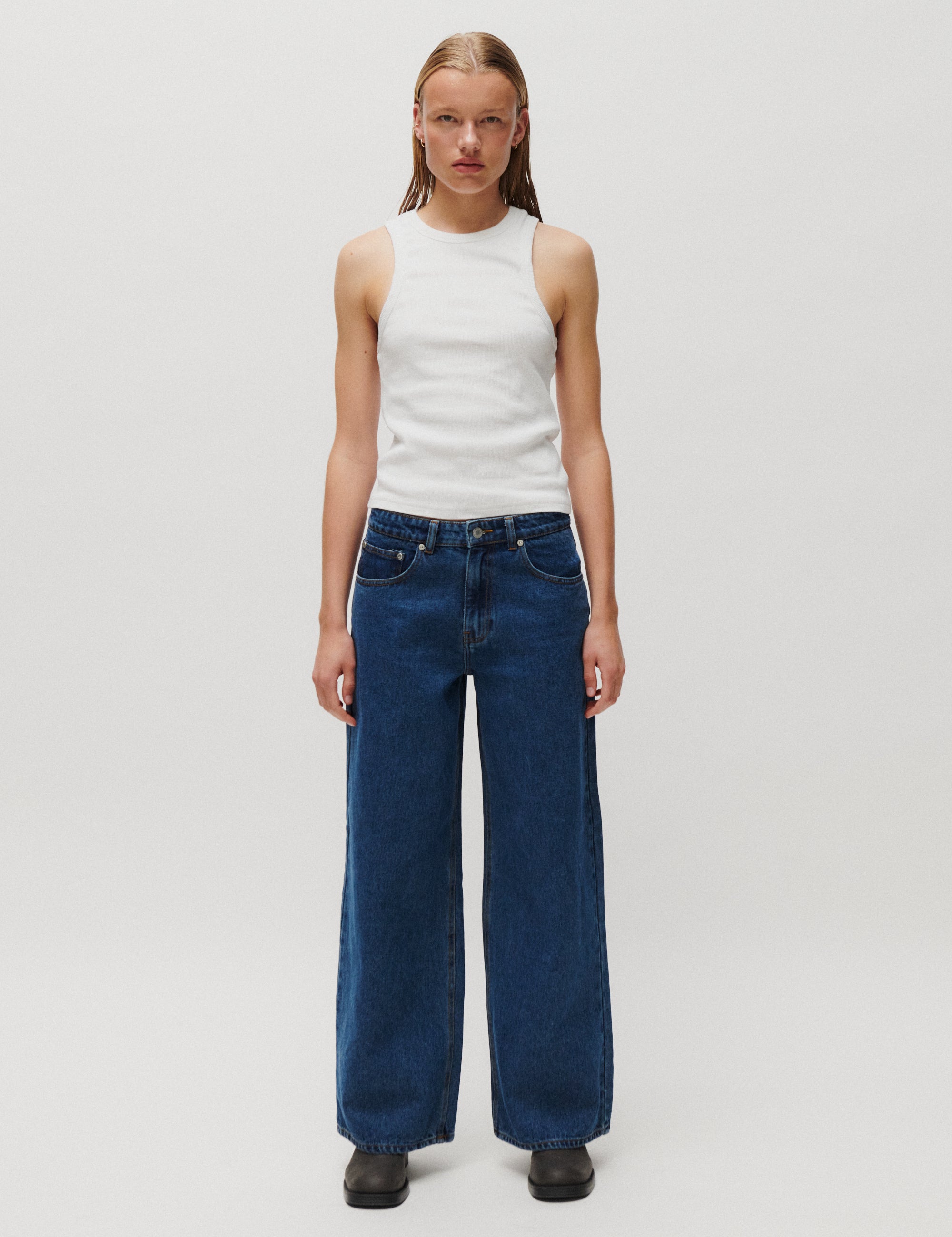 2NDDAY 2NDRoden - Midblue Wash Pants D019 Mid Blue