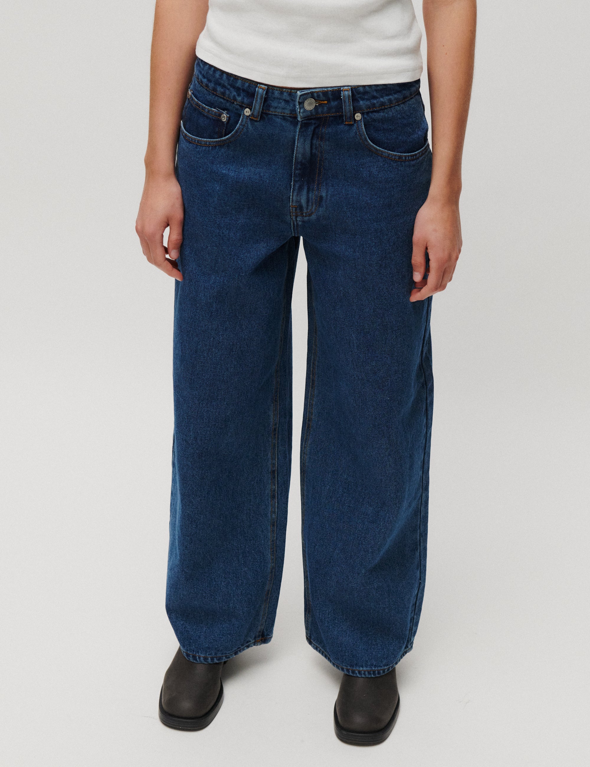 2NDDAY 2NDRoden - Midblue Wash Pants D019 Mid Blue