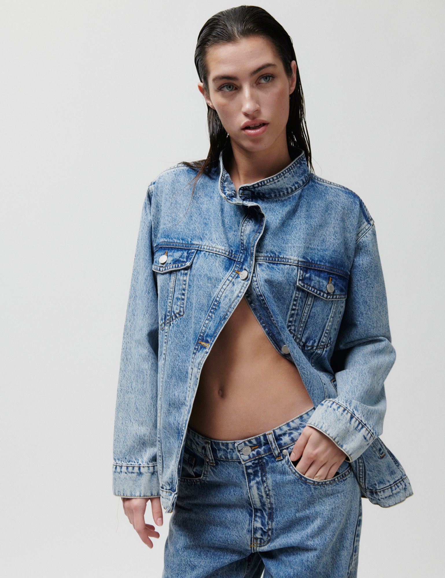 2NDDAY 2ND Alanna - Summer Blue Denim Tops & T-Shirts D019 Mid Blue