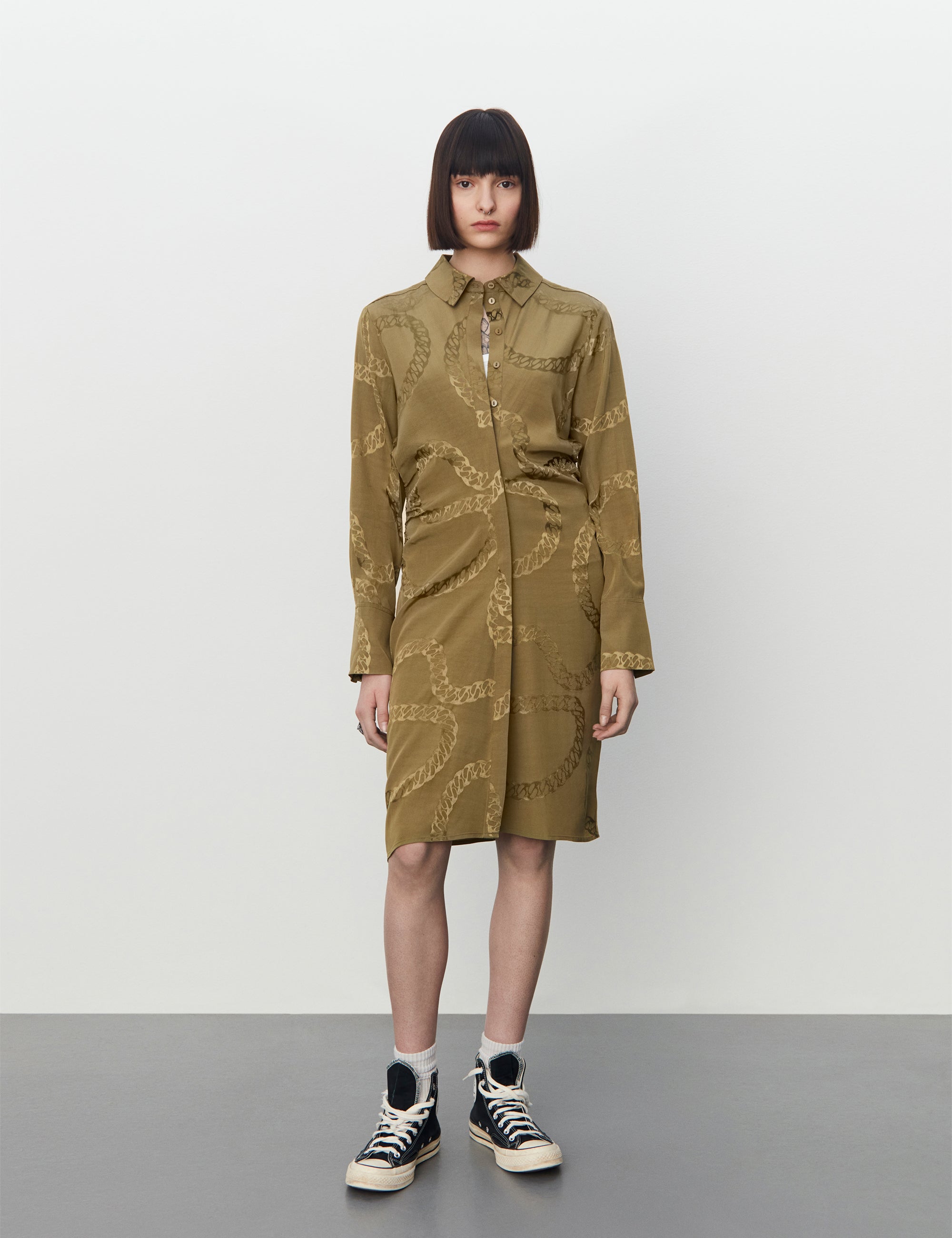 2NDDAY 2ND Bautista - Soft Jacquard Dress 180625 Martini Olive