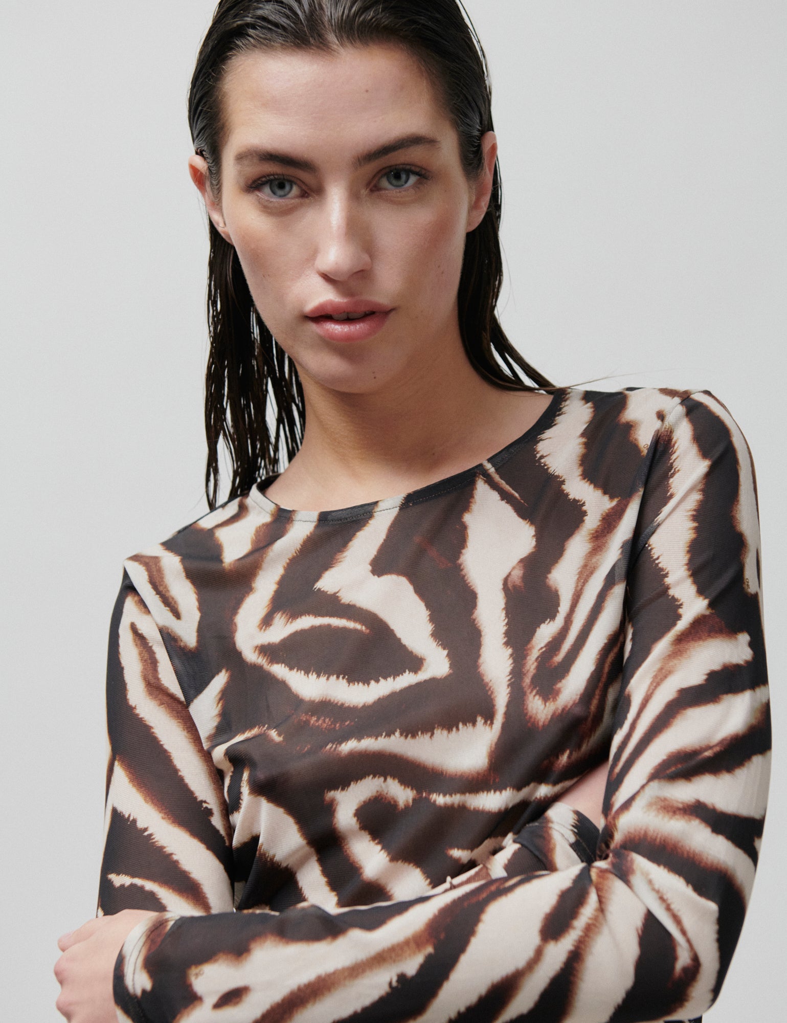 2NDDAY 2ND Carlina - Soft Mesh Shirts & Blouses 420157 Java Zebra