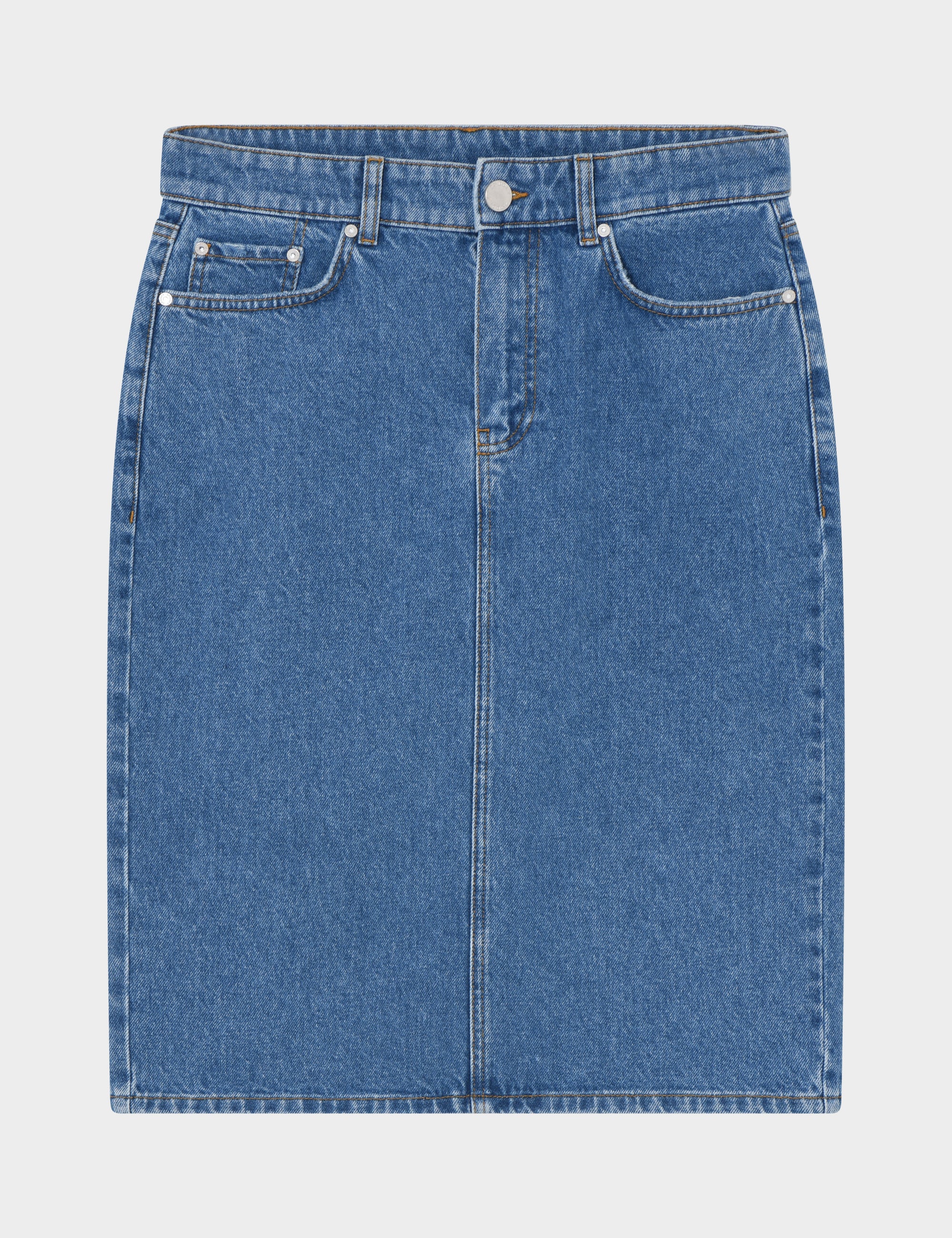 2NDDAY 2ND Davinas - Firm Denim Skirt D019 Mid Blue