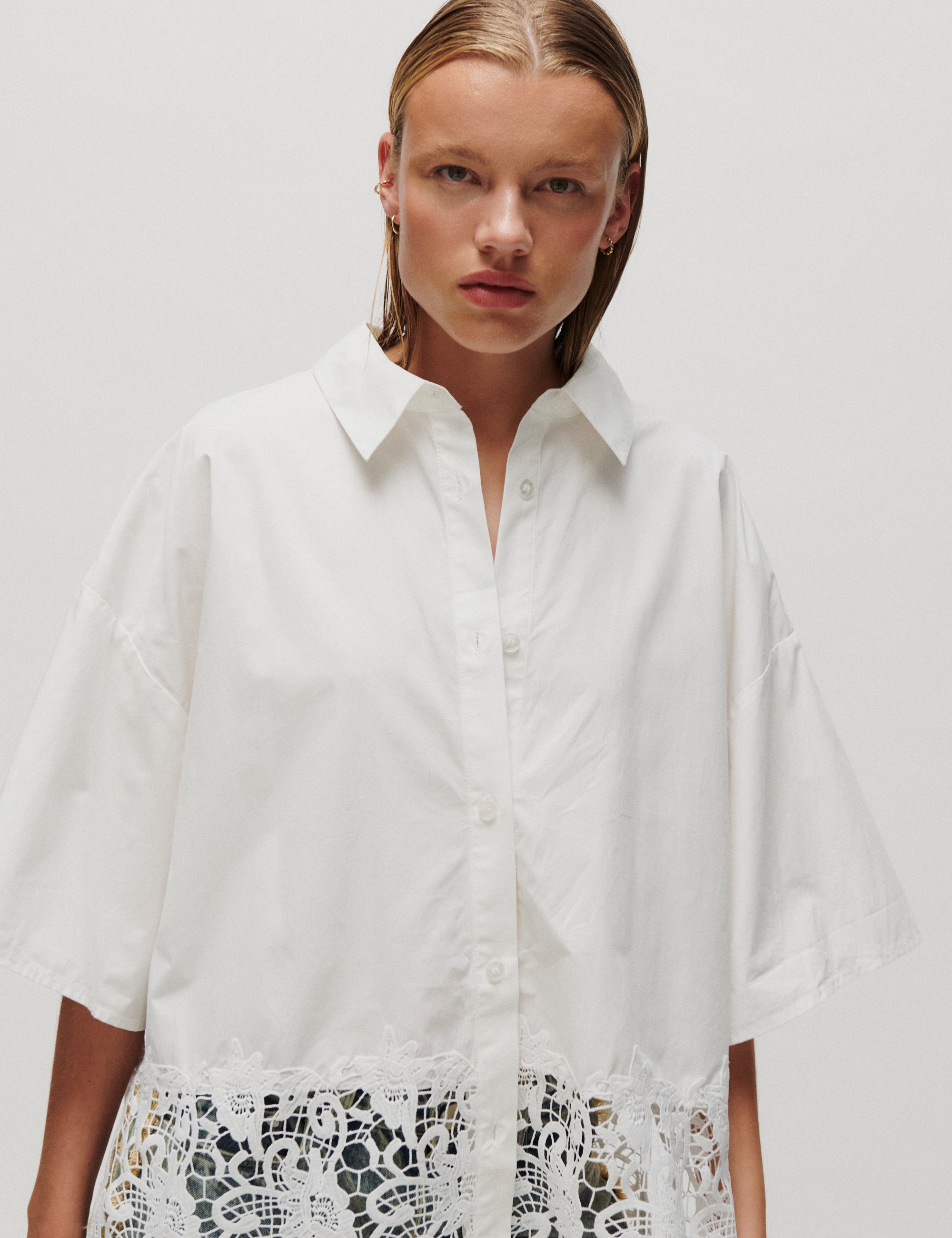 2NDDAY 2ND Edith - Cotton lace - Shirt Shirt 111001 WHITE ALYSSUM