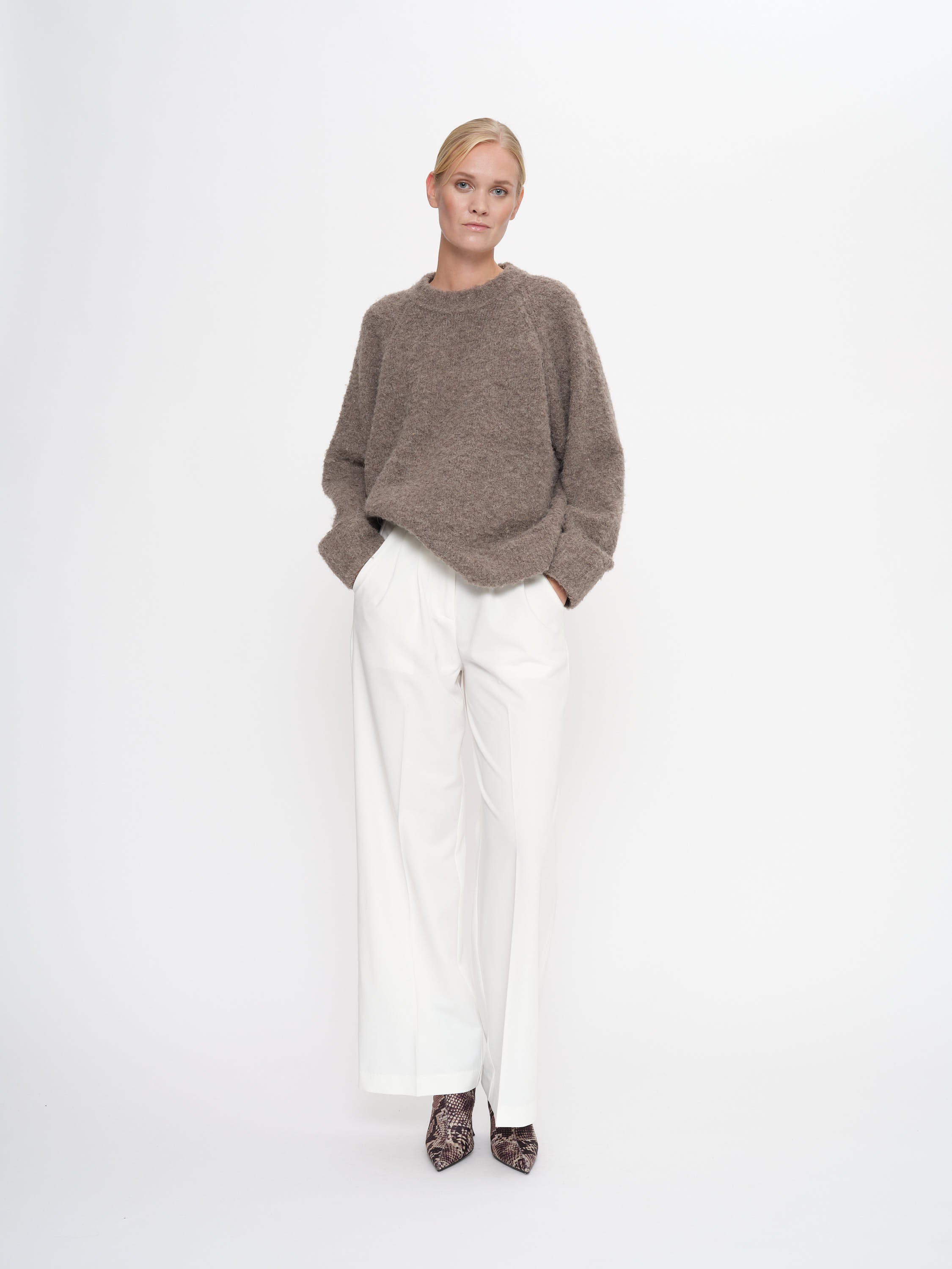 2NDDAY 2ND Garnet - Curly Knit Pullover 181112 Walnut