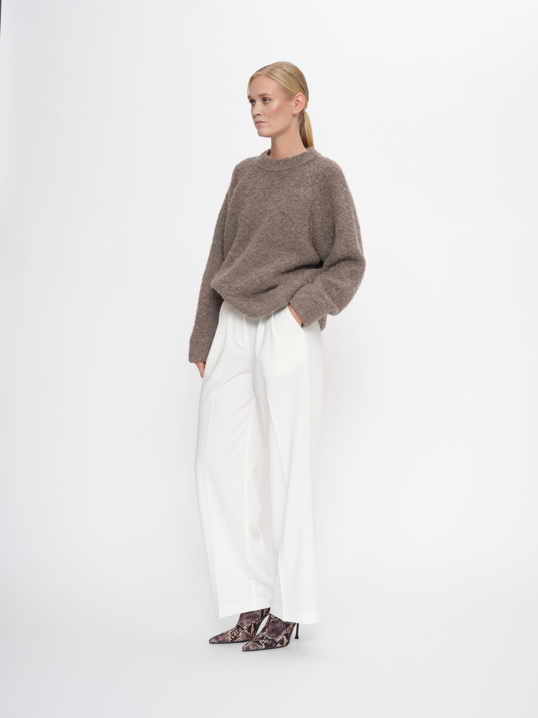 2NDDAY 2ND Garnet - Curly Knit Pullover 181112 Walnut