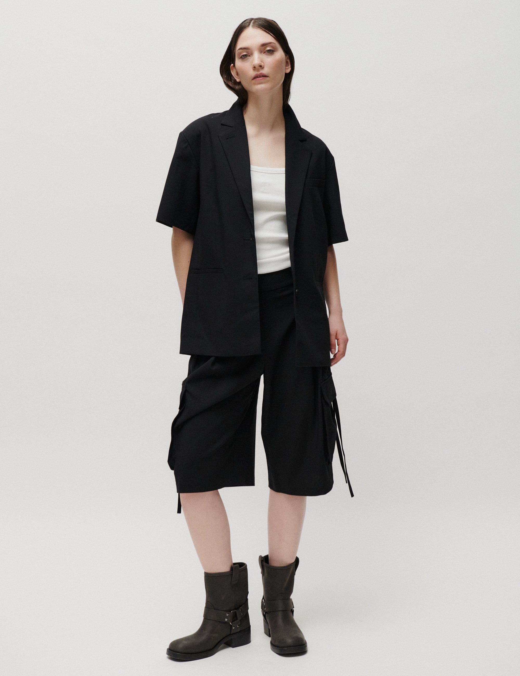2NDDAY 2ND Hanzo - Melange Suiting - Blazer Blazer 190303 Black