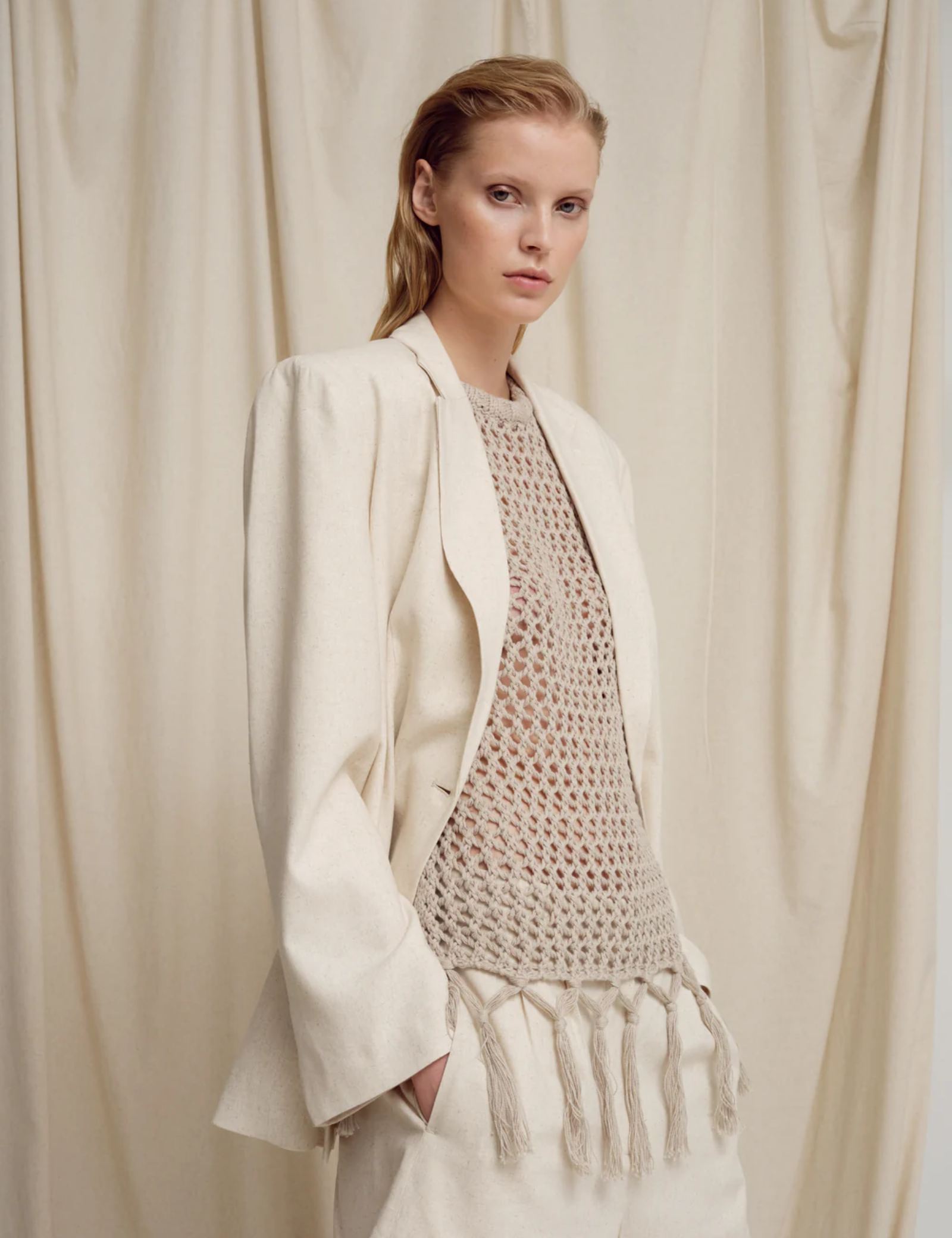 2NDDAY 2ND Harrum - Linen Blazer 130000 Moonbean