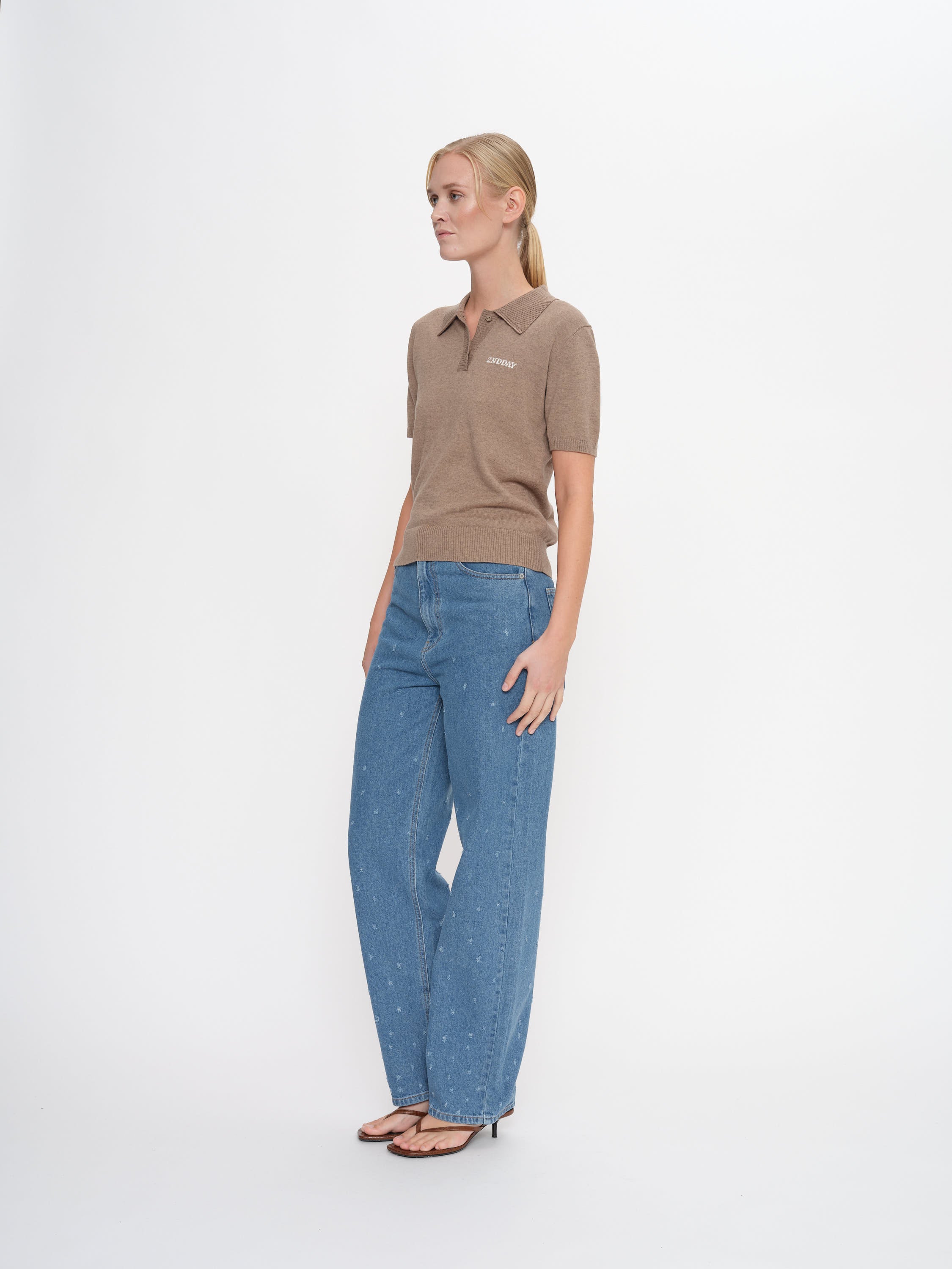2NDDAY 2ND Jean - Soft Wool Blend Tops & T-Shirts 171310 Timber Wolf