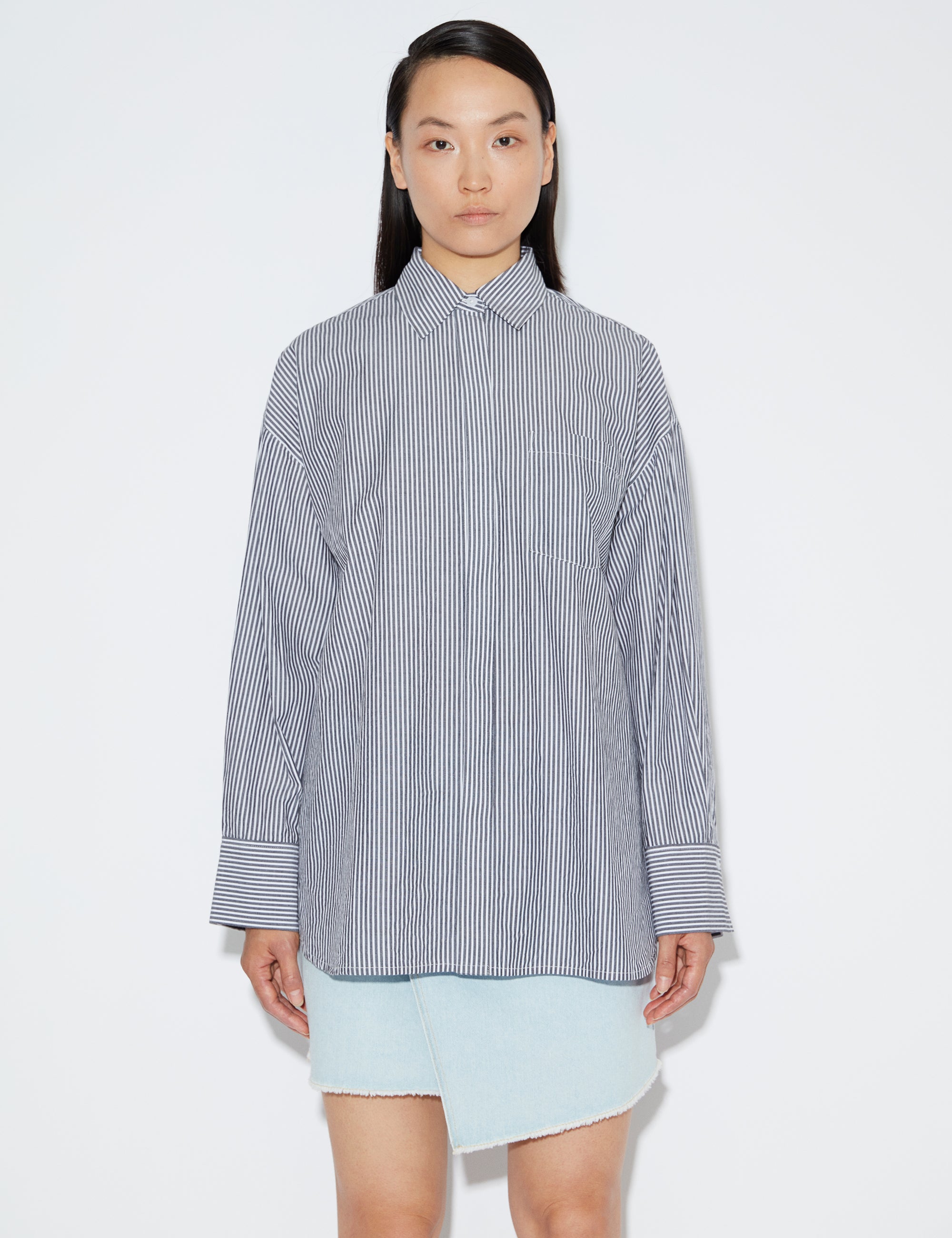2NDDAY 2ND Jemma - Daily Lines Shirts & Blouses 420119 Soft Stripe Anthracite