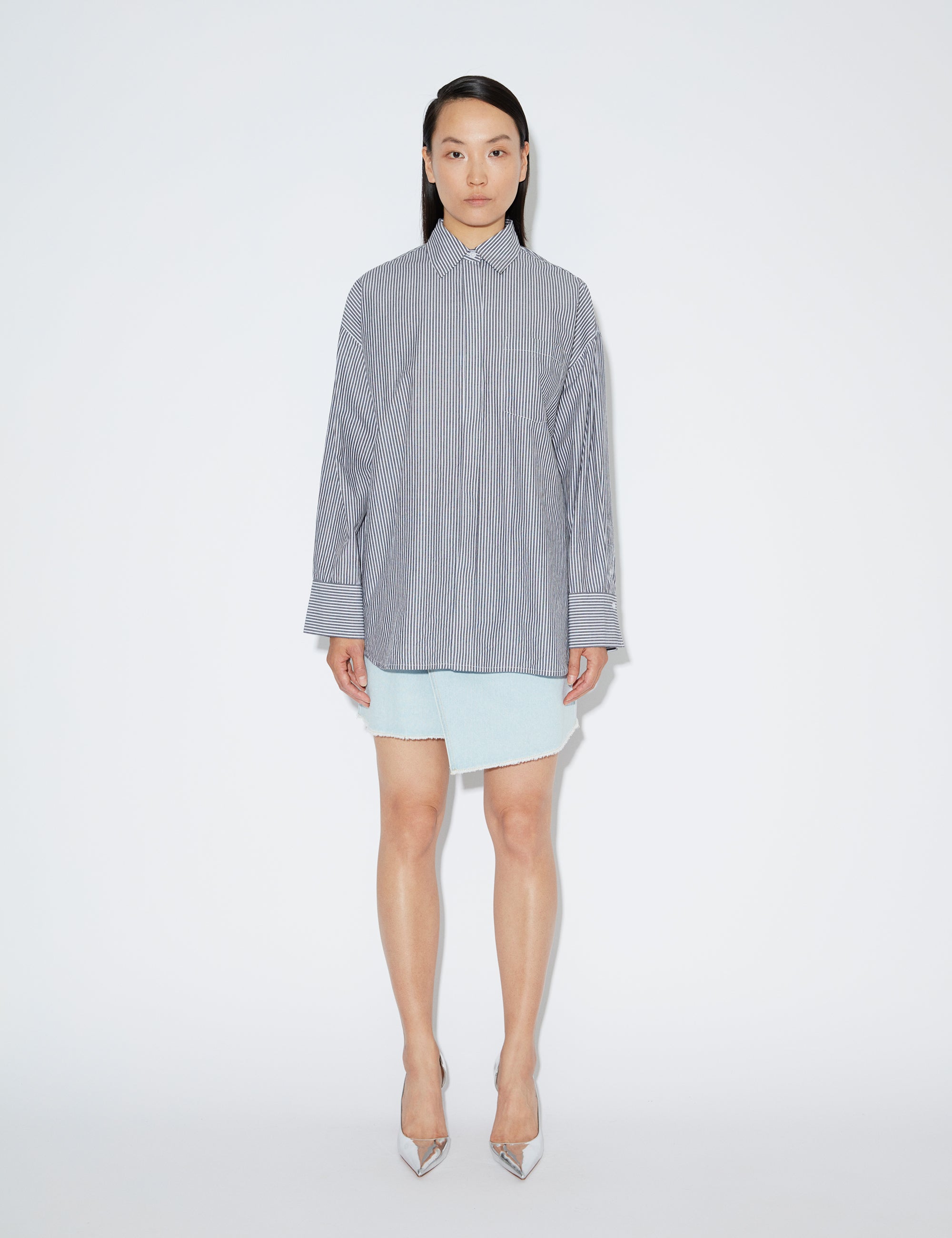2NDDAY 2ND Jemma - Daily Lines Shirts & Blouses 420119 Soft Stripe Anthracite