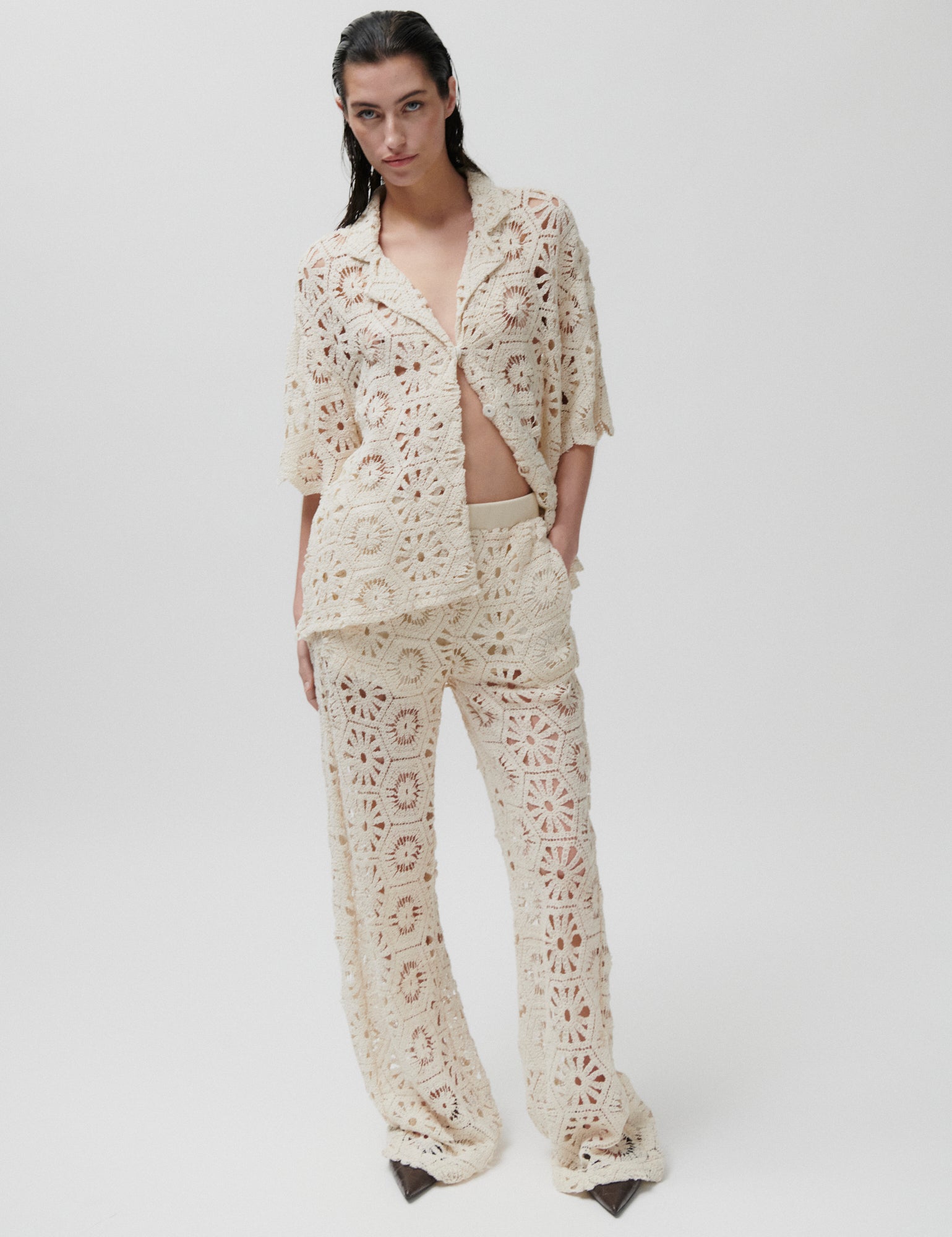 2NDDAY 2ND Jimmis - Dry Crochet Pants 114801 TOFU