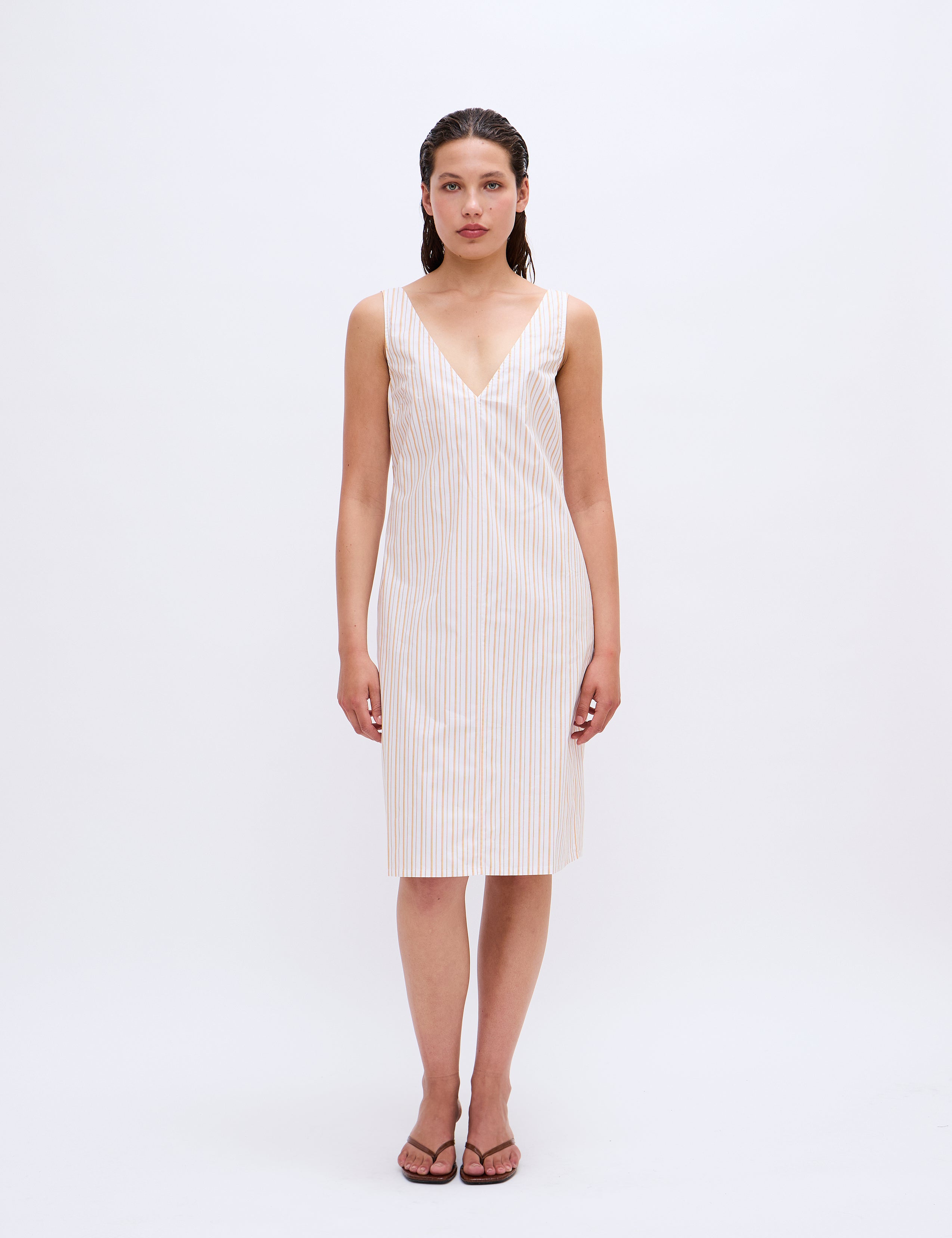 2NDDAY 2ND Jovon - Cotton Stripes Dress 420143 Saffron Stripe