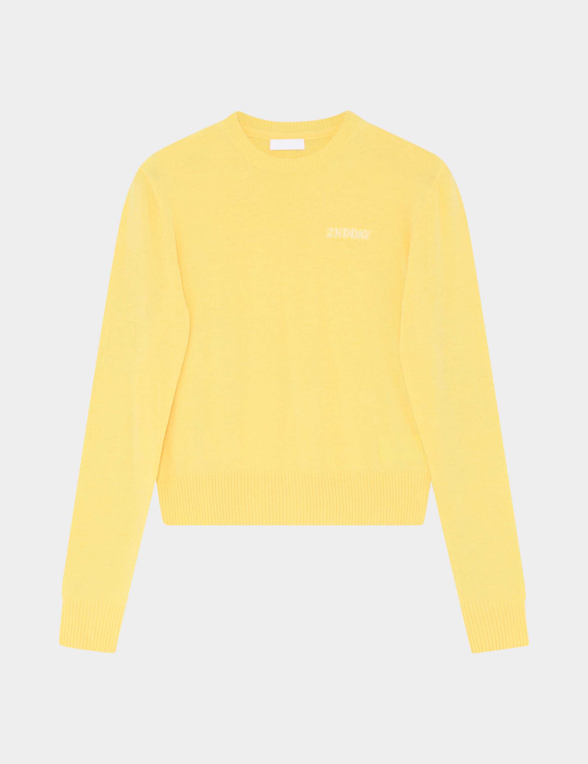 2NDDAY 2ND Lance - Soft Wool Blend Pullover 06032 Mellow Yellow