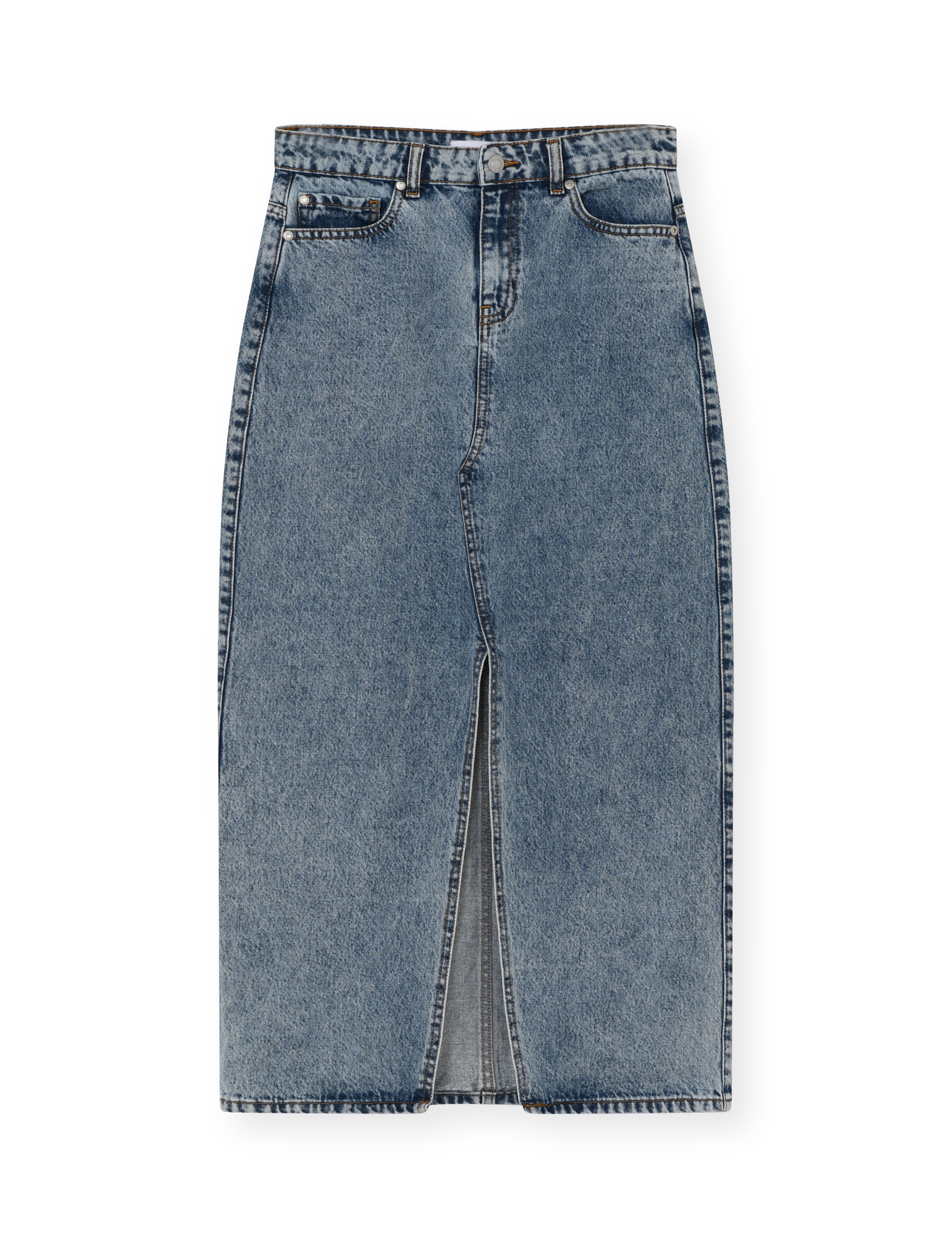 2NDDAY 2ND Larchy - Summer Blue Denim Skirt D019 Mid Blue