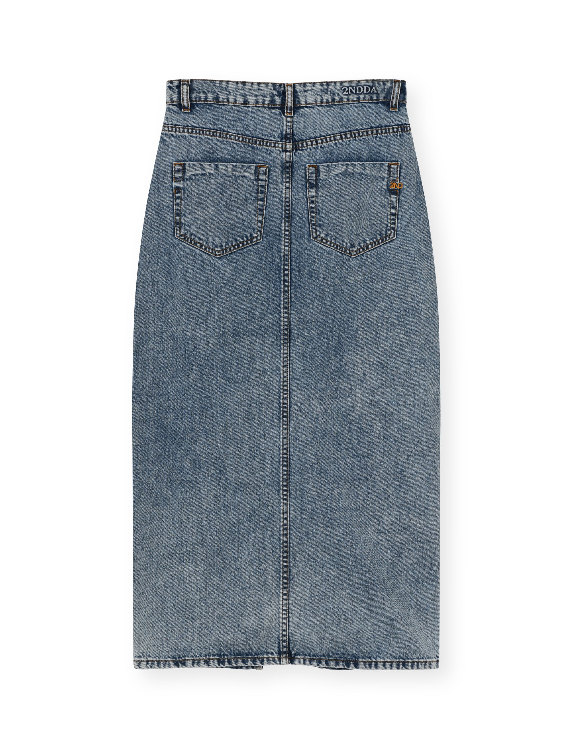 2NDDAY 2ND Larchy - Summer Blue Denim Skirt D019 Mid Blue