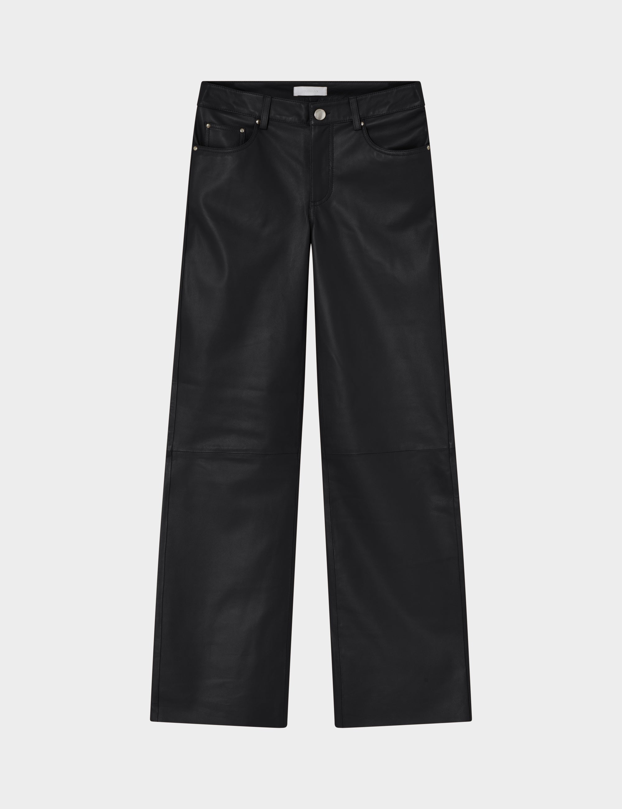 2NDDAY 2ND Loke - Refined Stretch Leather Pants 194008 Meteorite (Black)