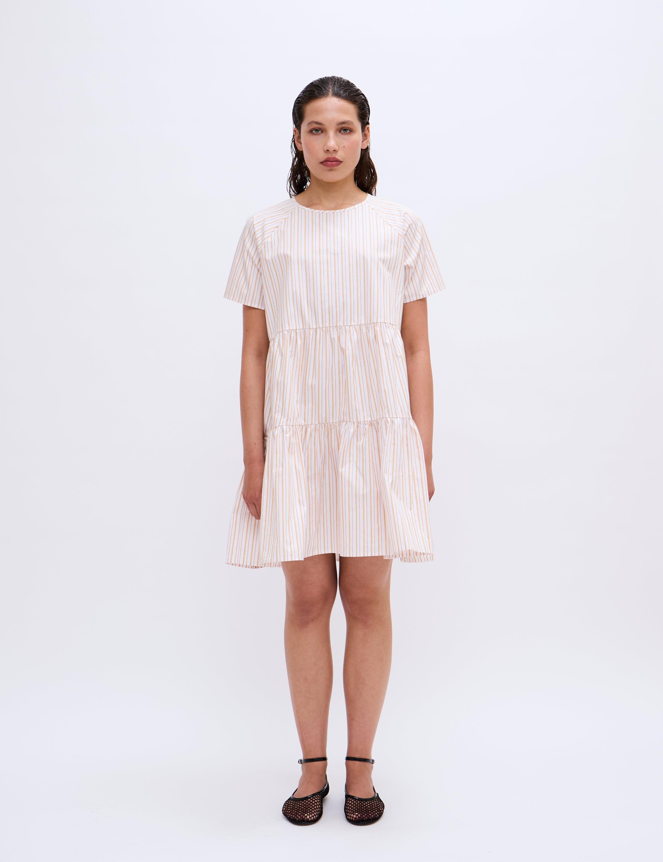 2NDDAY 2ND Loretta - Cotton Stripes Dress 420143 Saffron Stripe
