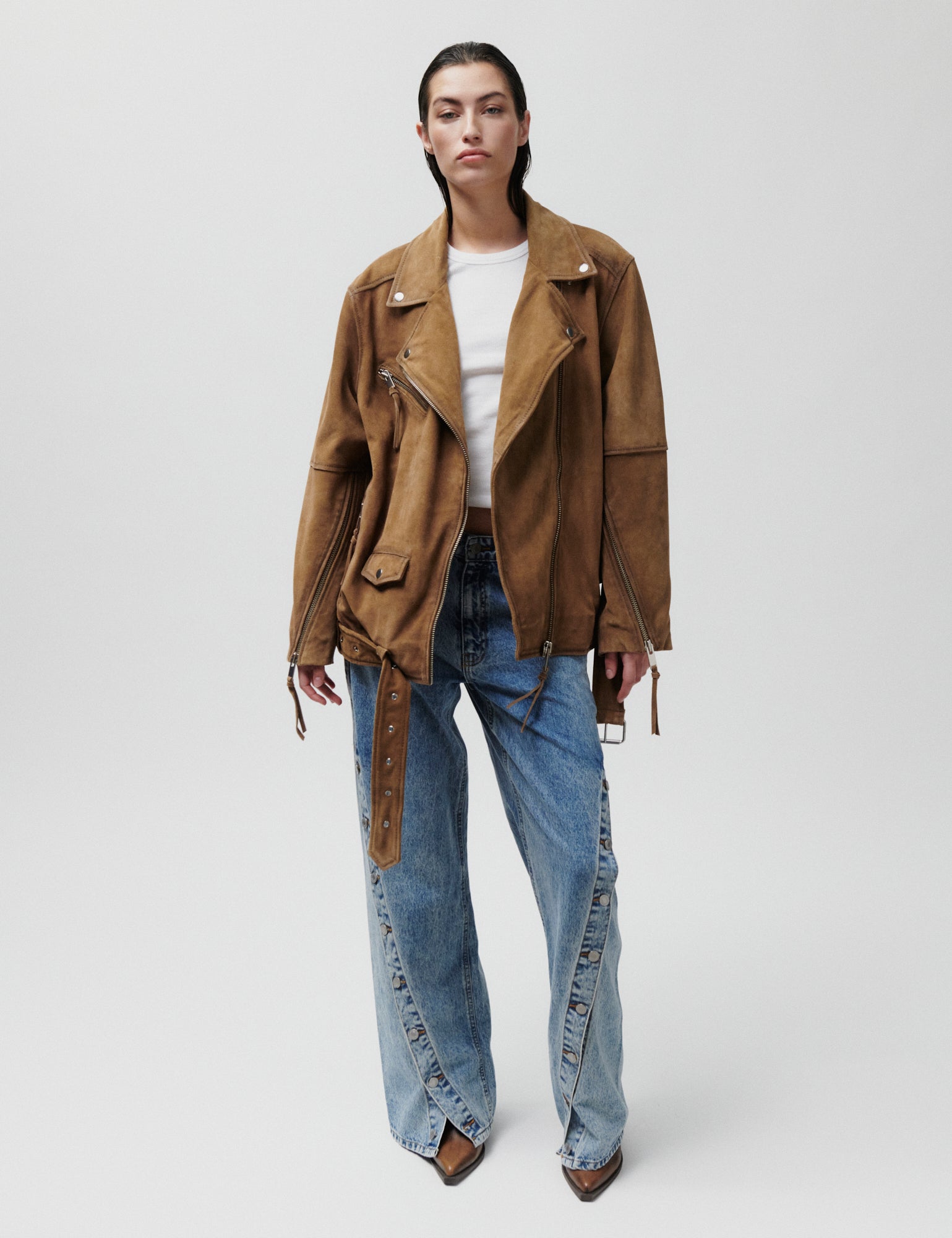 2ND Lote - Heavy Suede - Jacket - Tobacco Brown