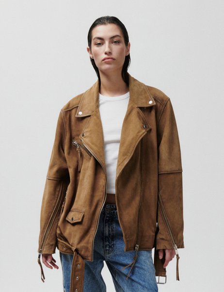 2ND Lote - Heavy Suede - Jacket - Tobacco Brown
