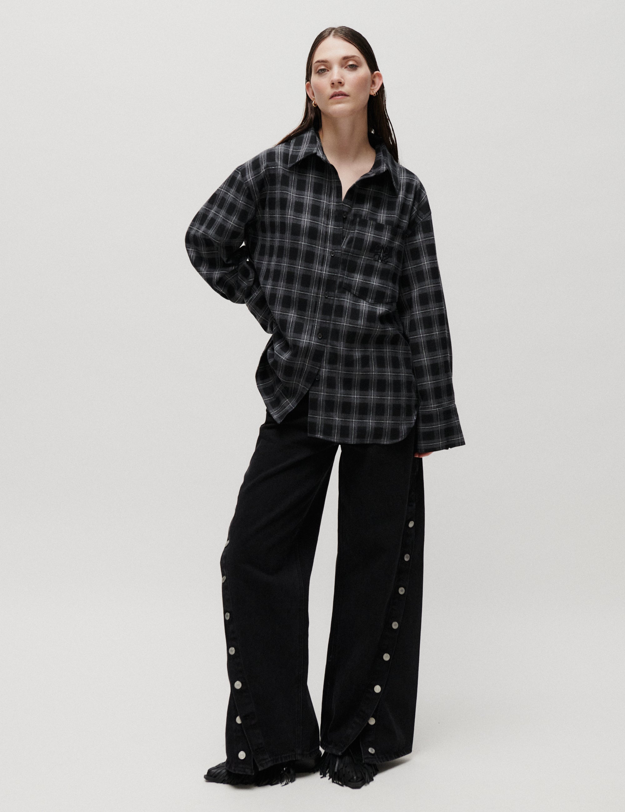2NDDAY 2ND Manny - Fall Flannel - Shirt Shirt 500006 Medium Grey Melange