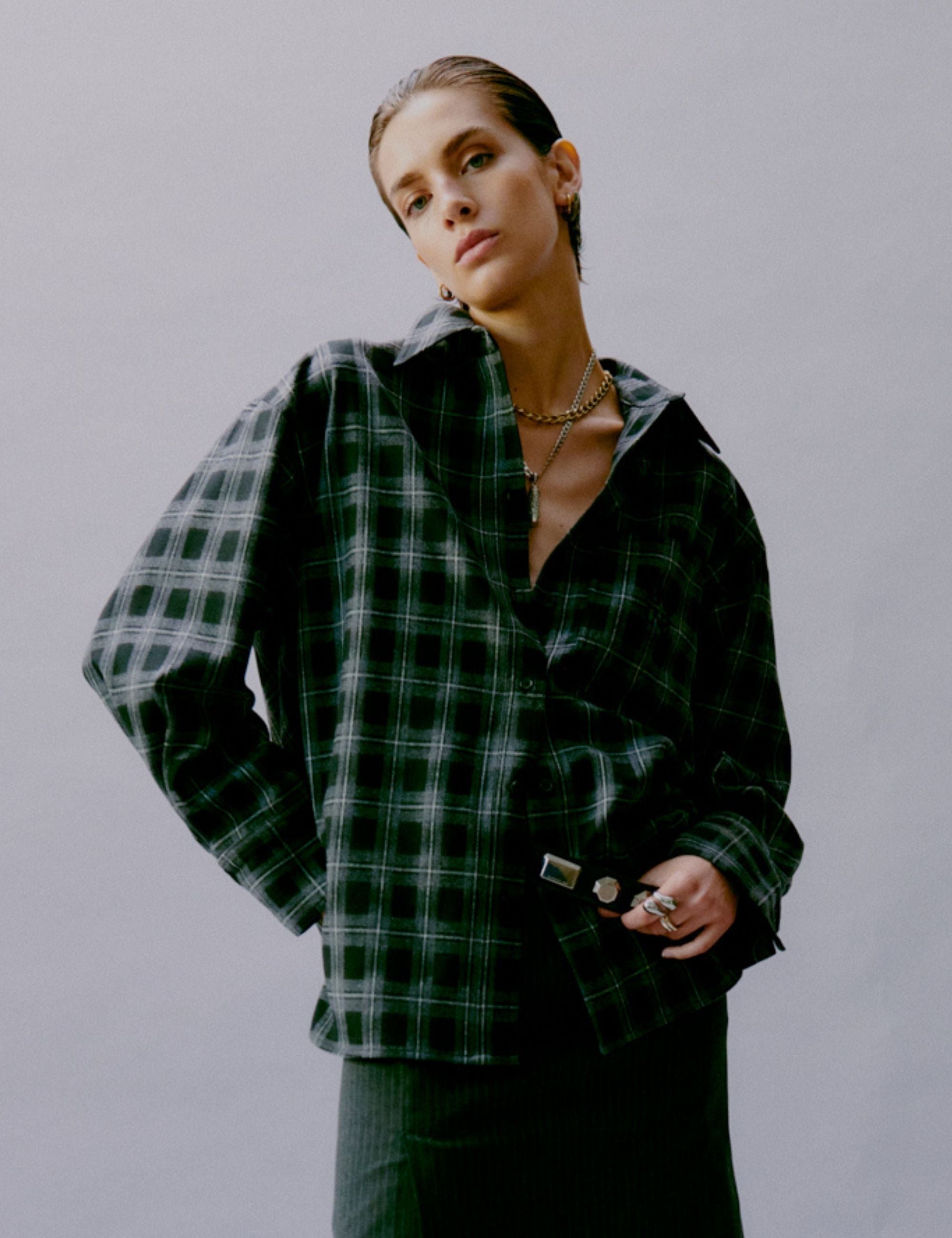 2NDDAY 2ND Manny - Fall Flannel - Shirt Shirt 500006 Medium Grey Melange