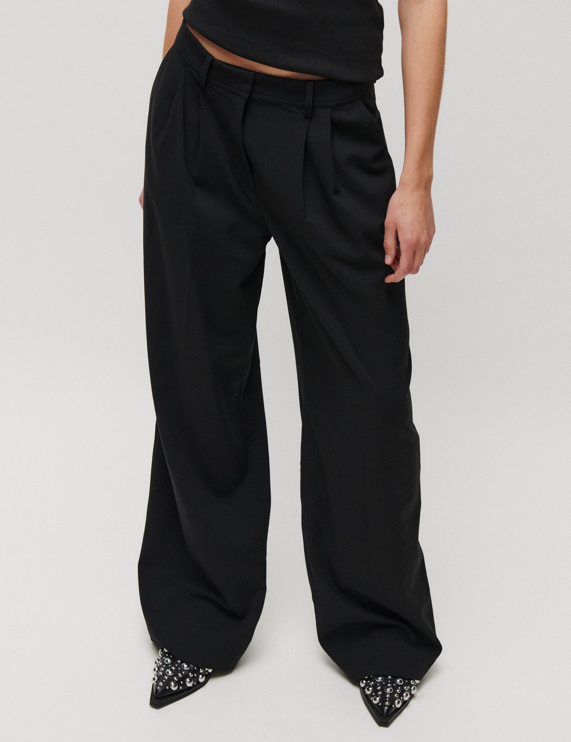 2NDDAY 2ND Mille - Melange Suiting - Pants Pants 190303 Black