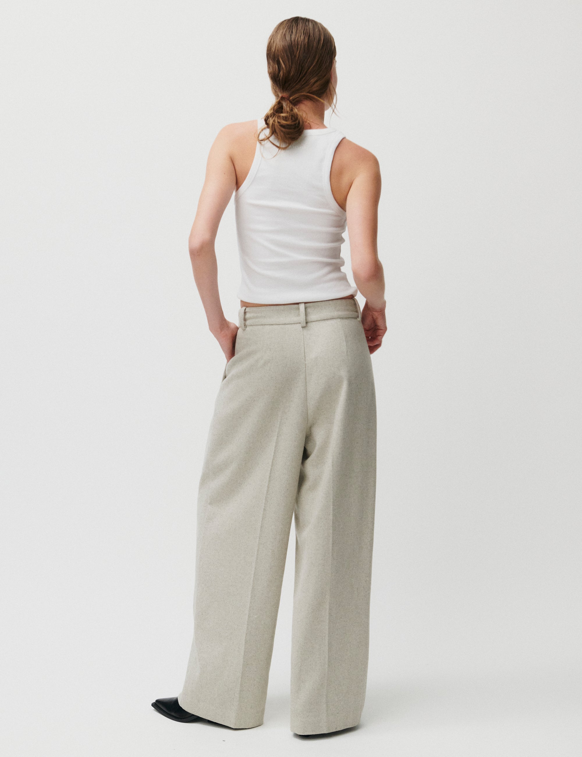 2NDDAY 2ND Mylos - Herringbone Suiting Pants 161305 String