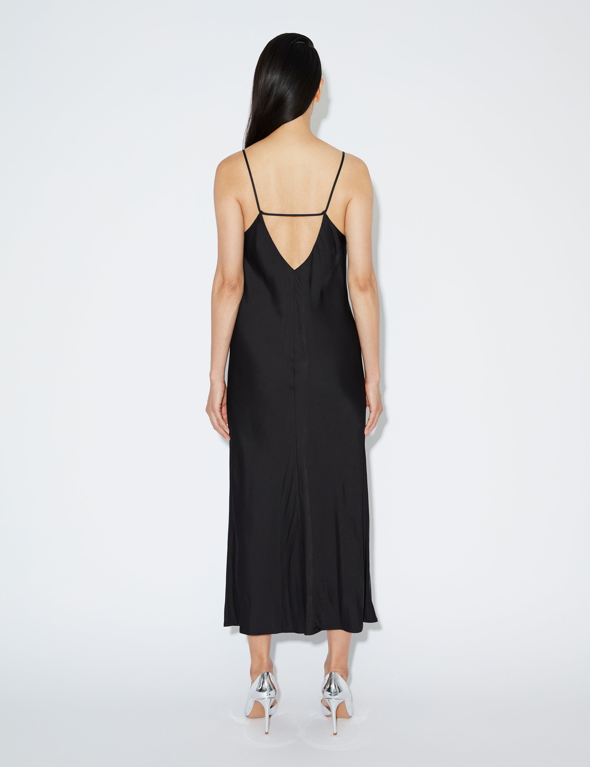 2NDDAY 2ND Odile TT - Fluid Satin Dress 194008 Meteorite (Black)