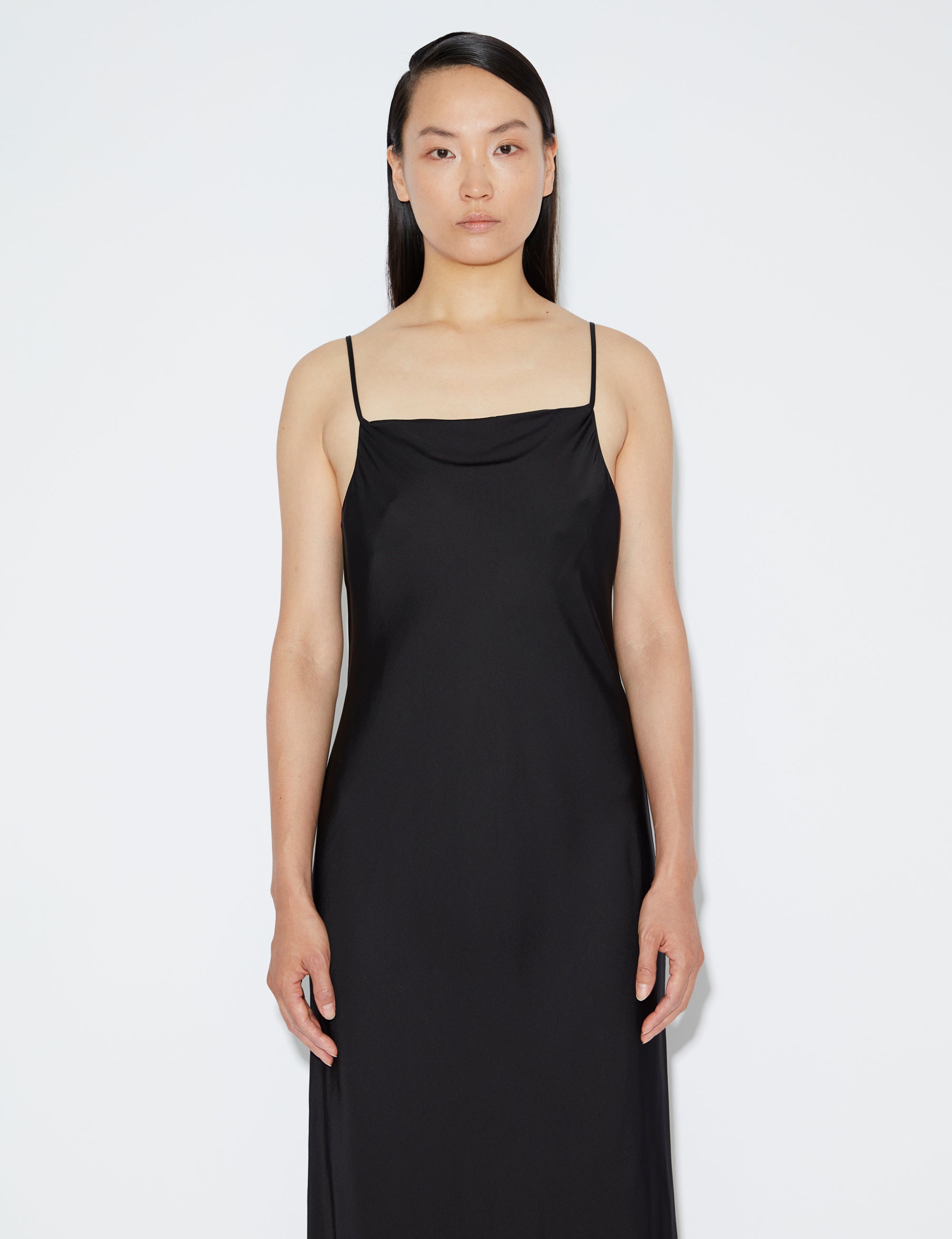 2NDDAY 2ND Odile TT - Fluid Satin Dress 194008 Meteorite (Black)