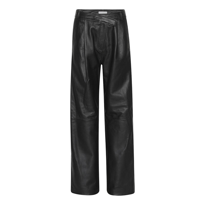 2nd Day PAX APPEAL - Leather trousers - elmwood/beige - Zalando.de