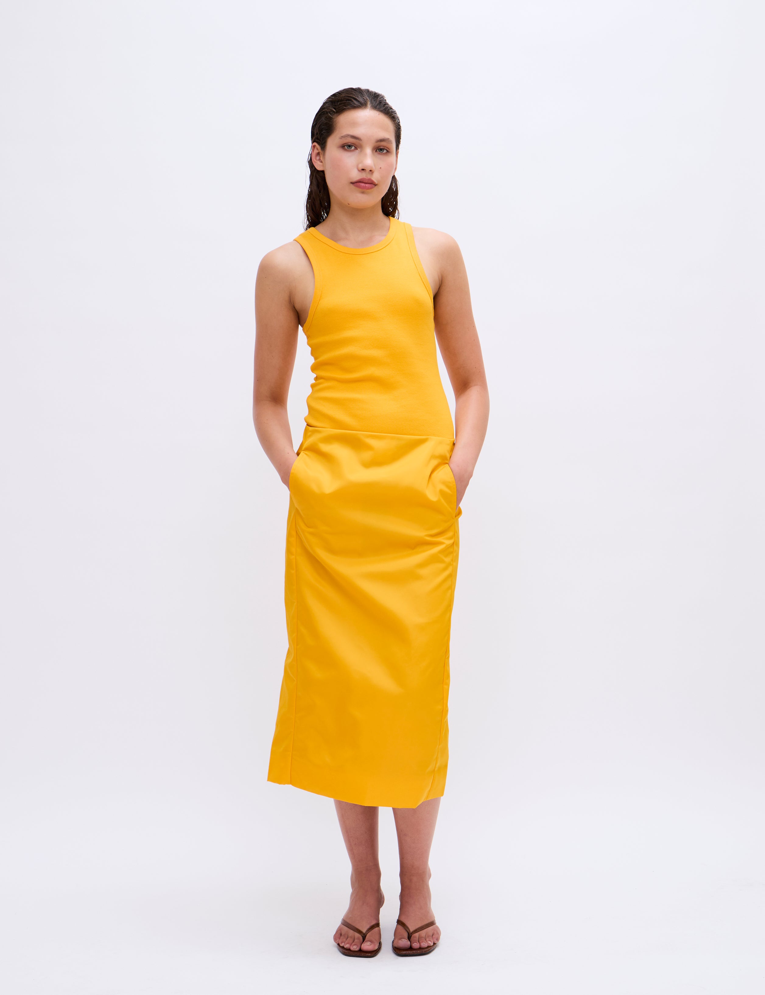 2NDDAY 2ND Purity TT - Daily Cotton Rib Tops & T-Shirts 141064 SAFFRON