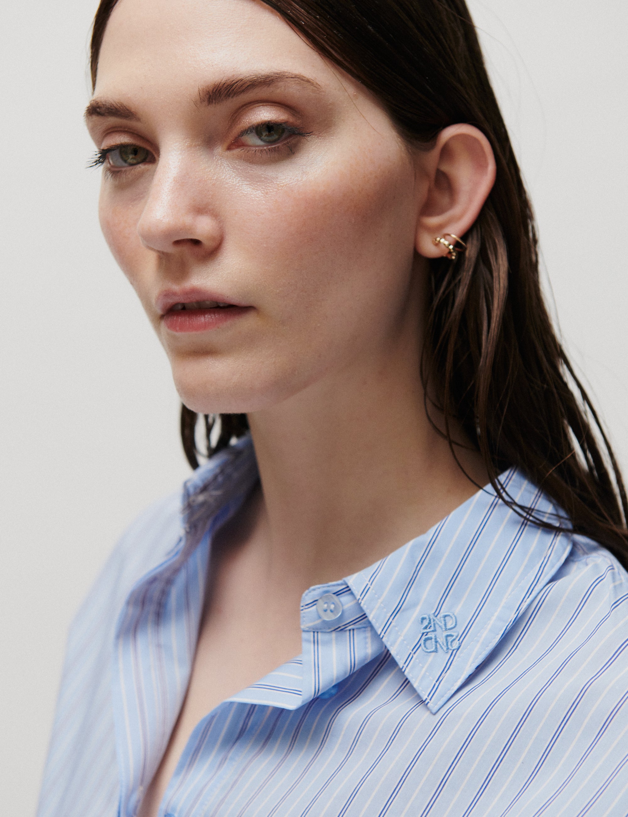 2NDDAY 2ND Renta - Fall Shirting - Shirt Shirt 420159 Cash Blue Stripe