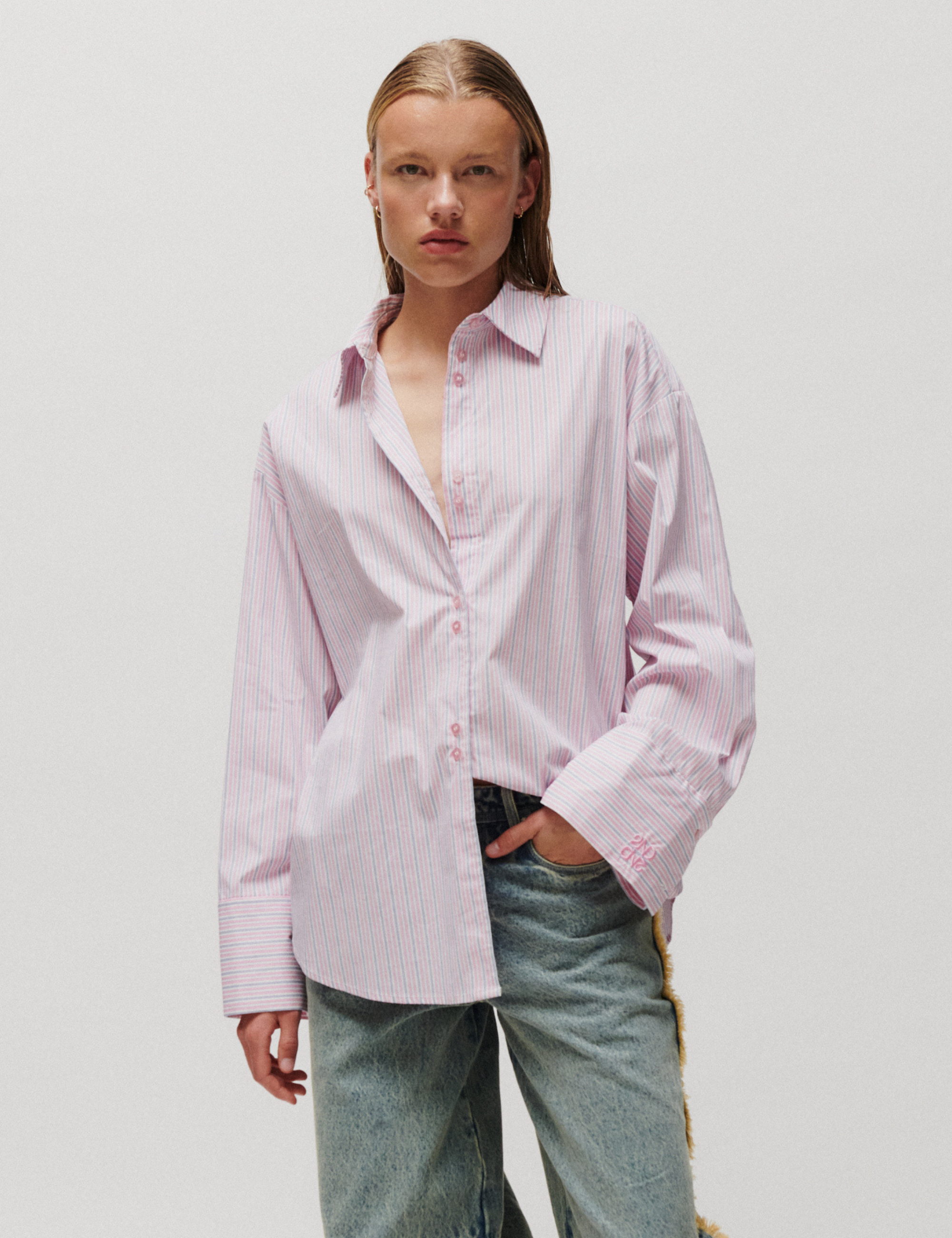 2NDDAY 2ND Rue - Fall Shirting - Shirt Shirt 420158 Pink Stripe