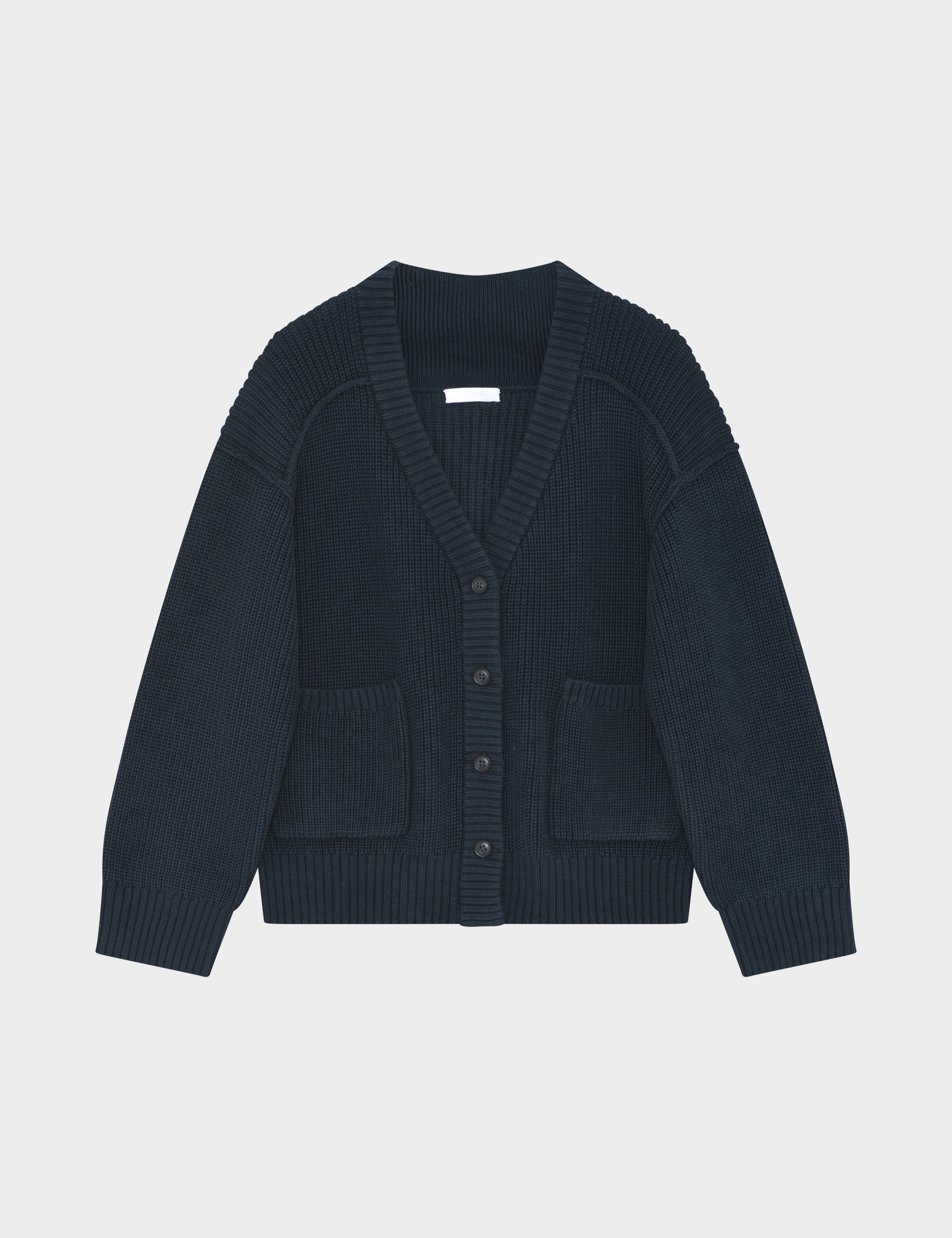 2ND Salyn - Defined Cotton Ribs - Cardigan - Navy Blazer