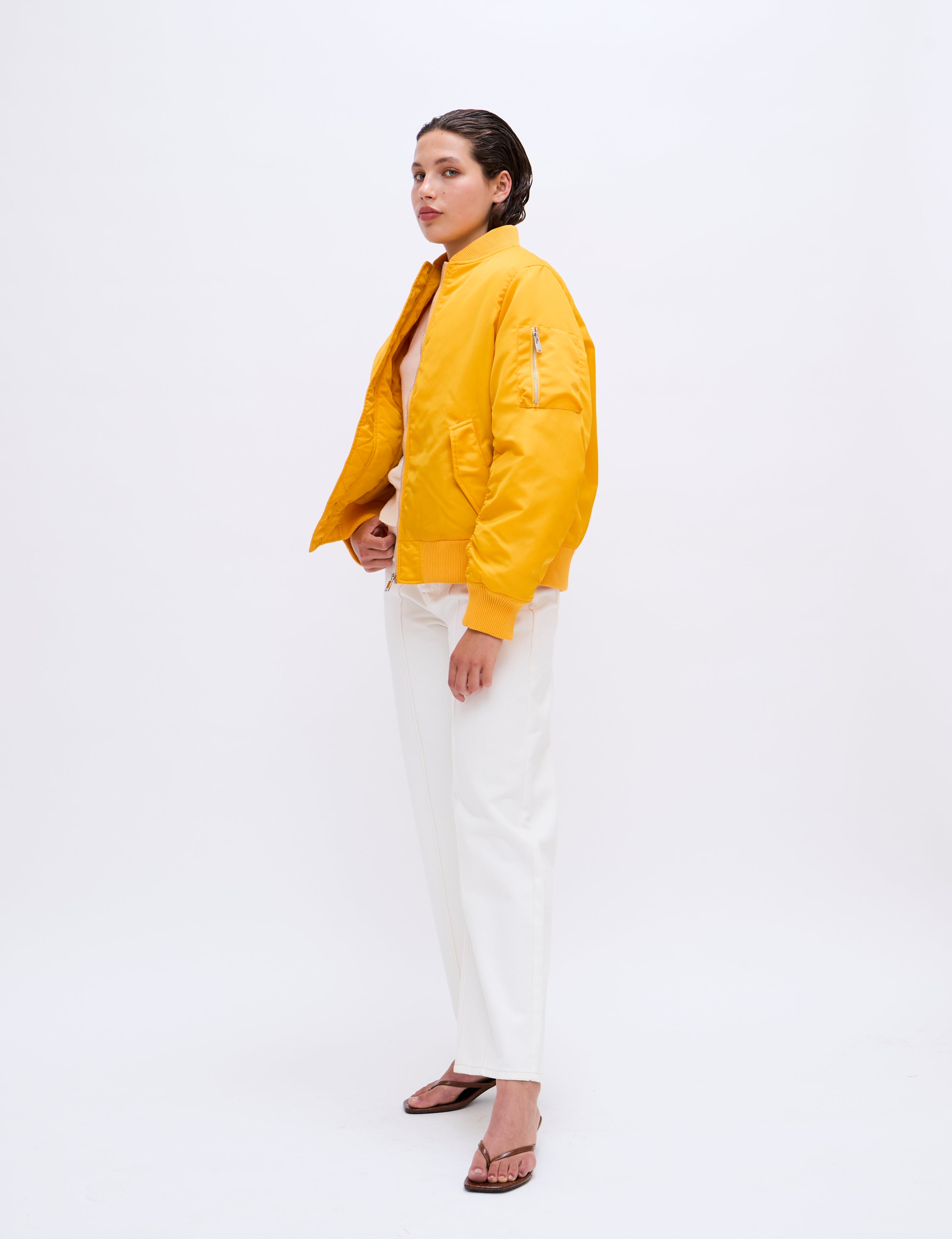 2NDDAY 2ND Santon - Firm Twill Nylon Jacket 141064 SAFFRON