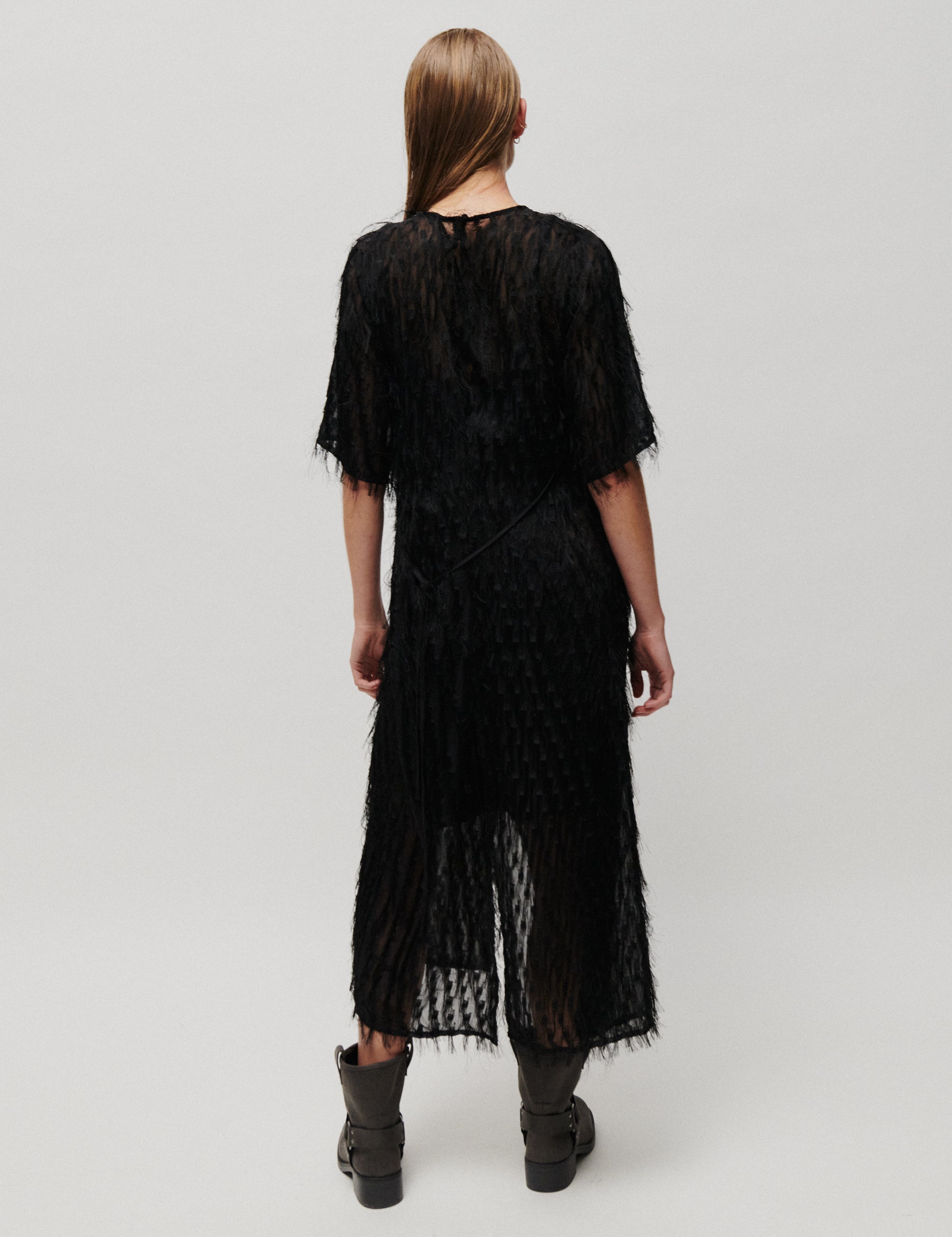 2NDDAY 2ND Serena - Textured Fringe - Dress Dress 190303 Black