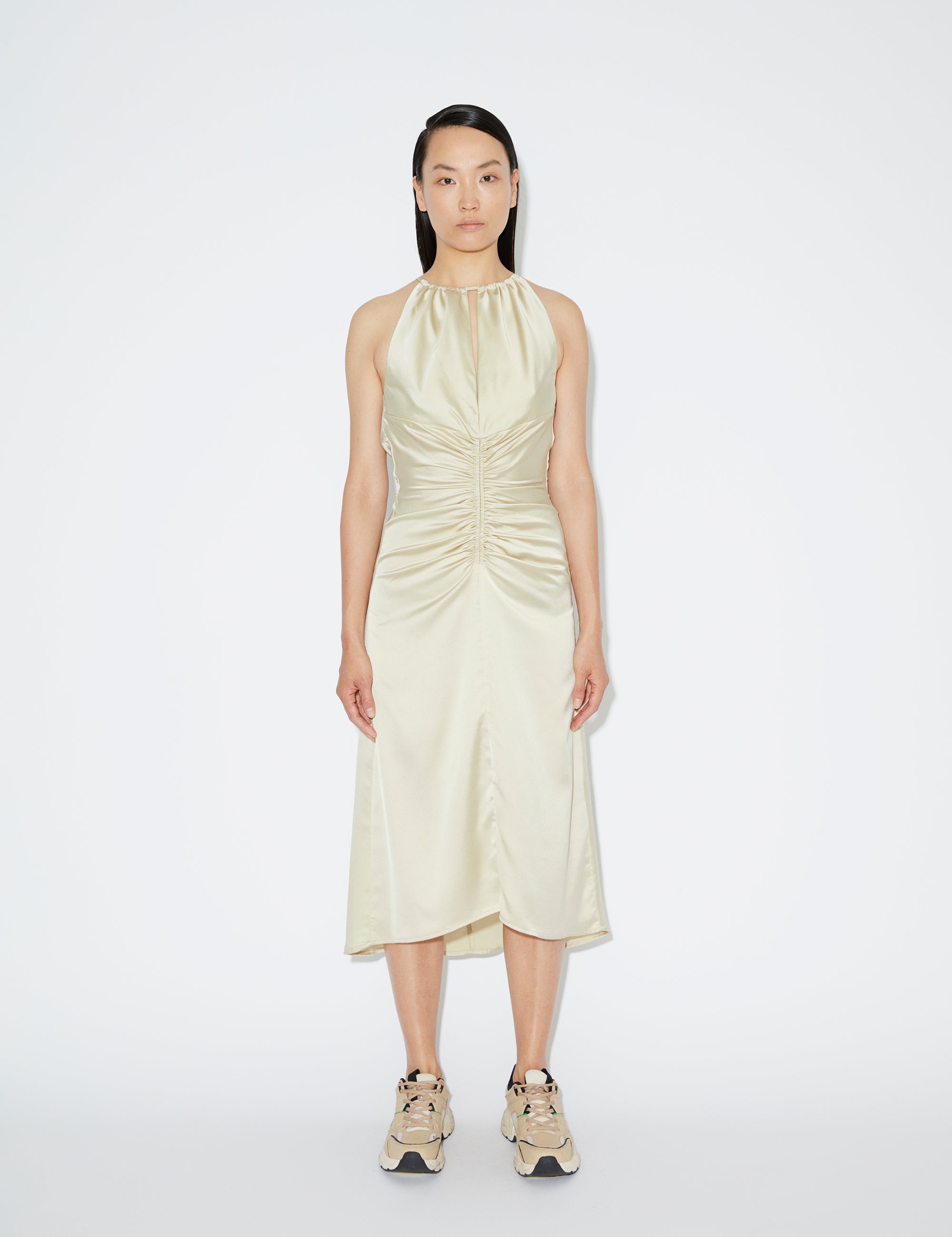 2NDDAY 2ND Ziggy TT - Brushed Satin Dress 140615 Green Haze