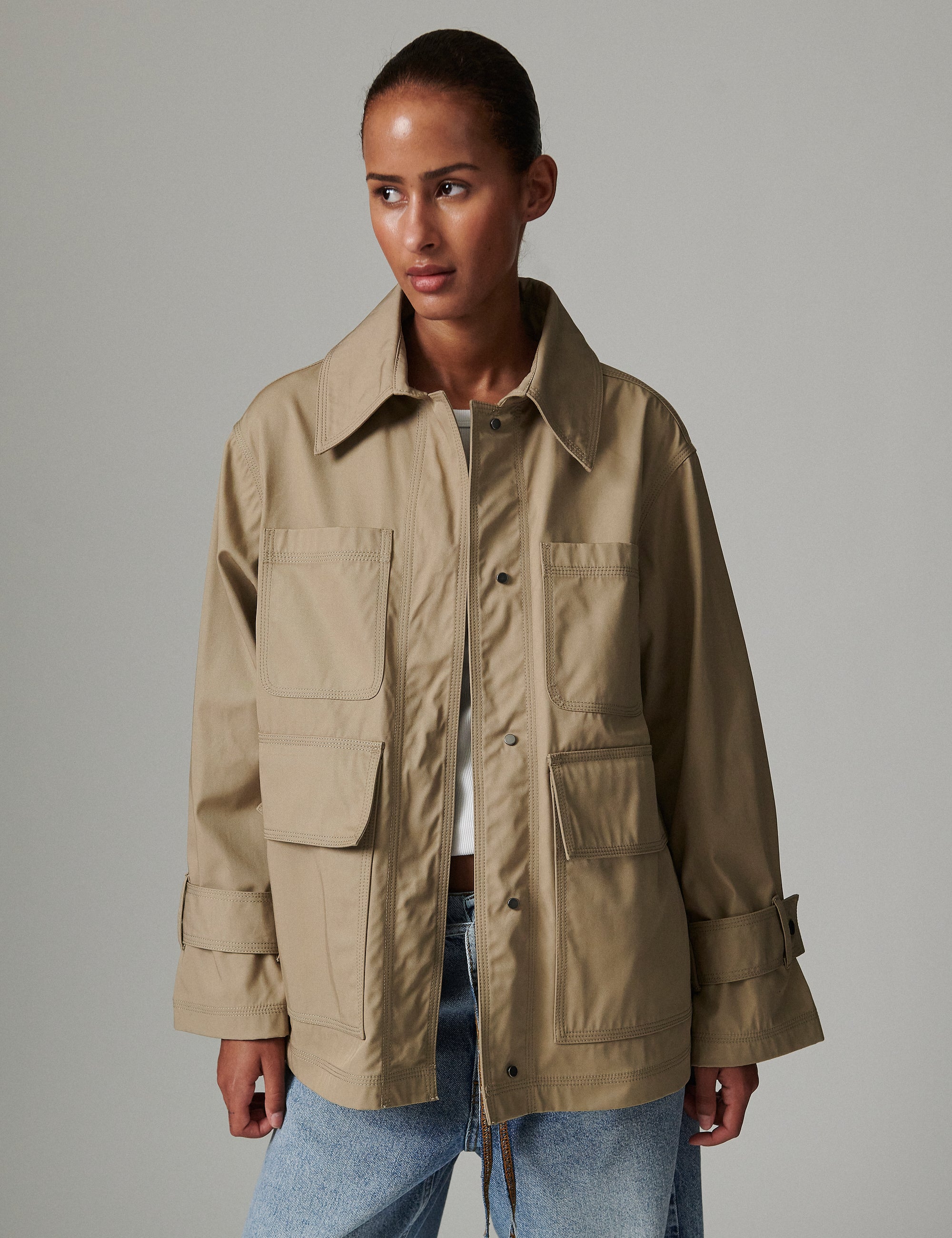 DAY Birger ét Mikkelsen Amira - Heavy Cotton Jacket 171109 CHINCHILLA