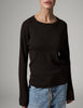 Anabelle Rib - Daily Elements - Pullover - DARK BROWN MELANGE