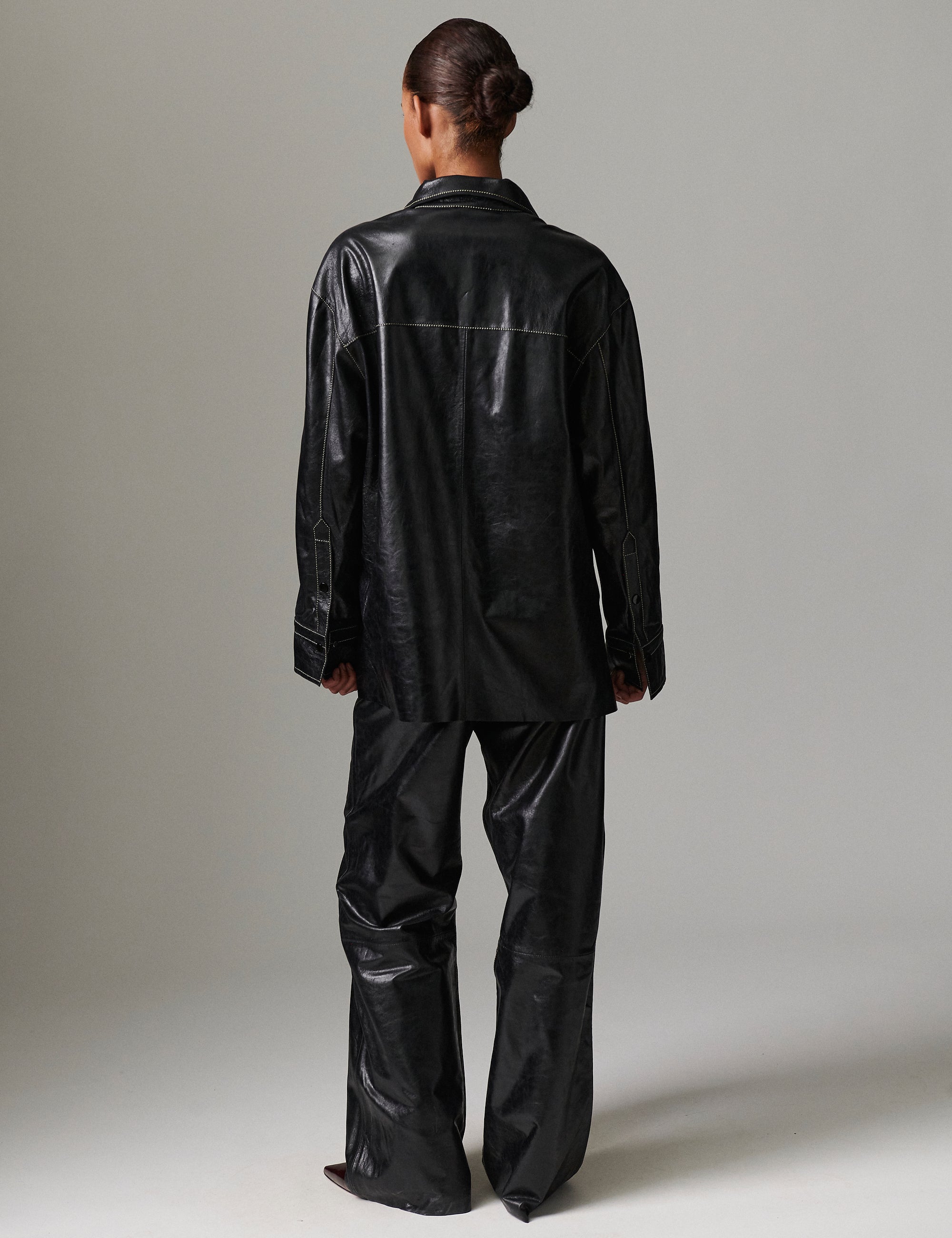 DAY Birger ét Mikkelsen Andreas - Polished Leather Shirts & Blouses 190303 BLACK