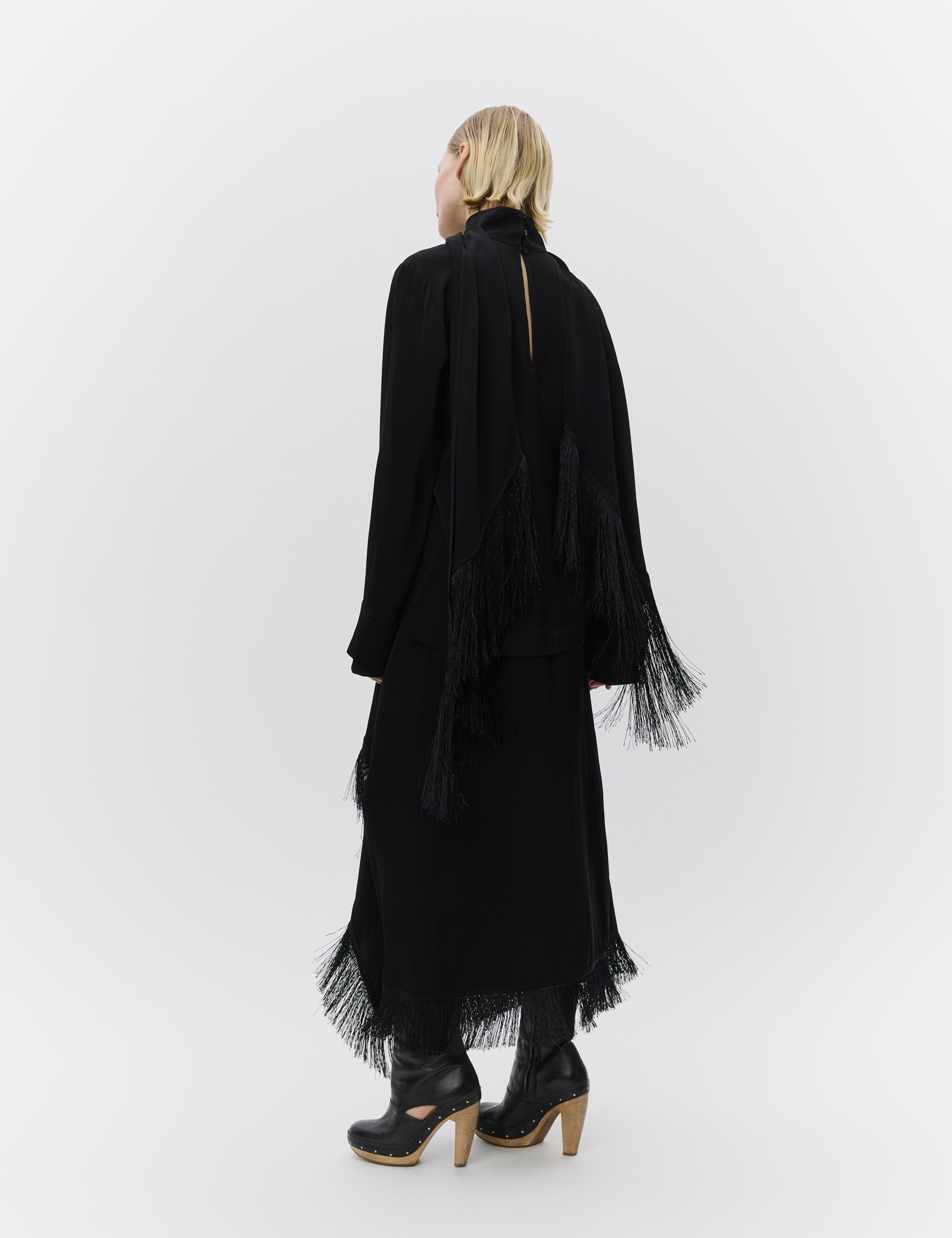 Angelo - Matte crepe - Skirt - Black