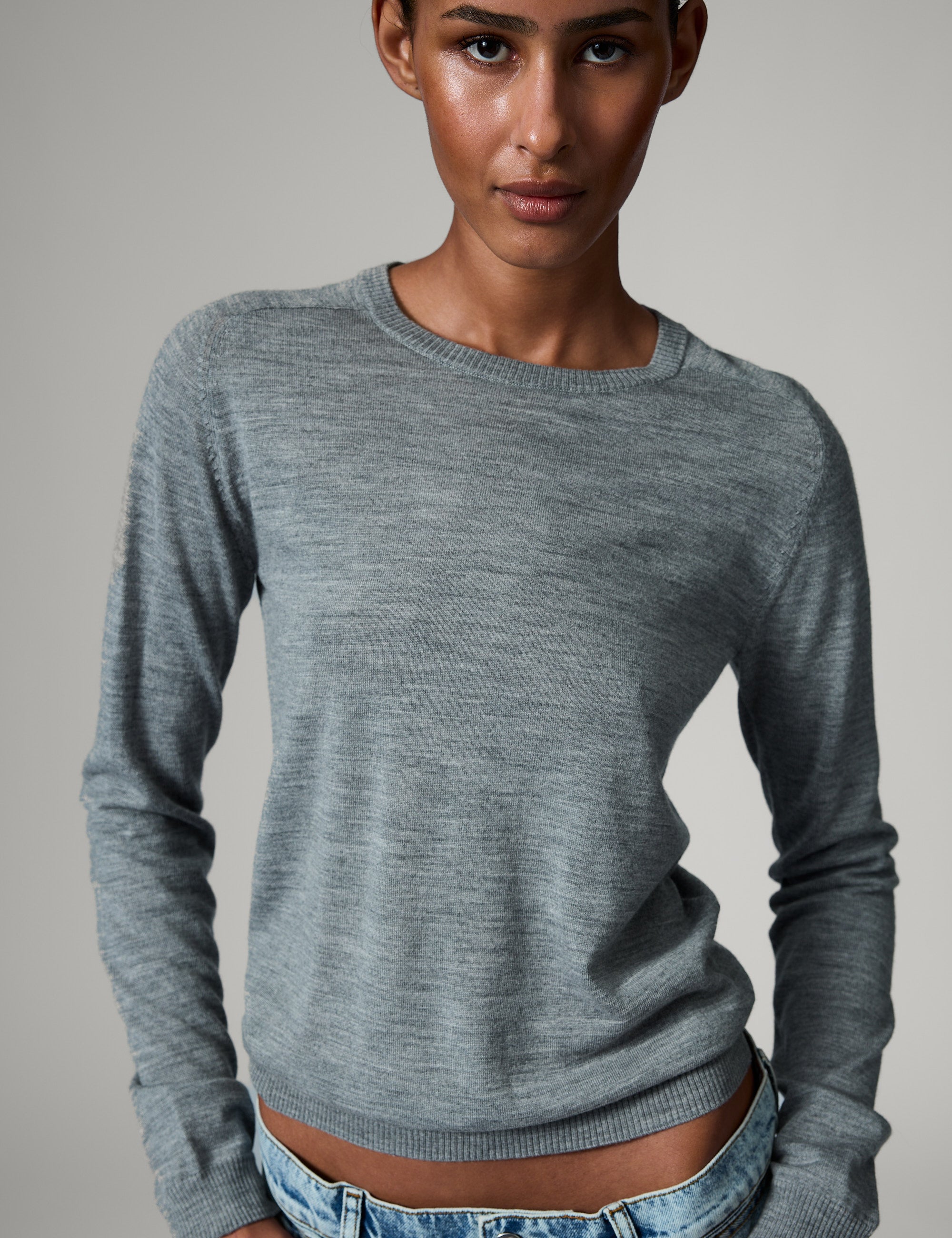 DAY Birger ét Mikkelsen Annabelle - Daily Elements Pullover 500006 Medium Grey Melange