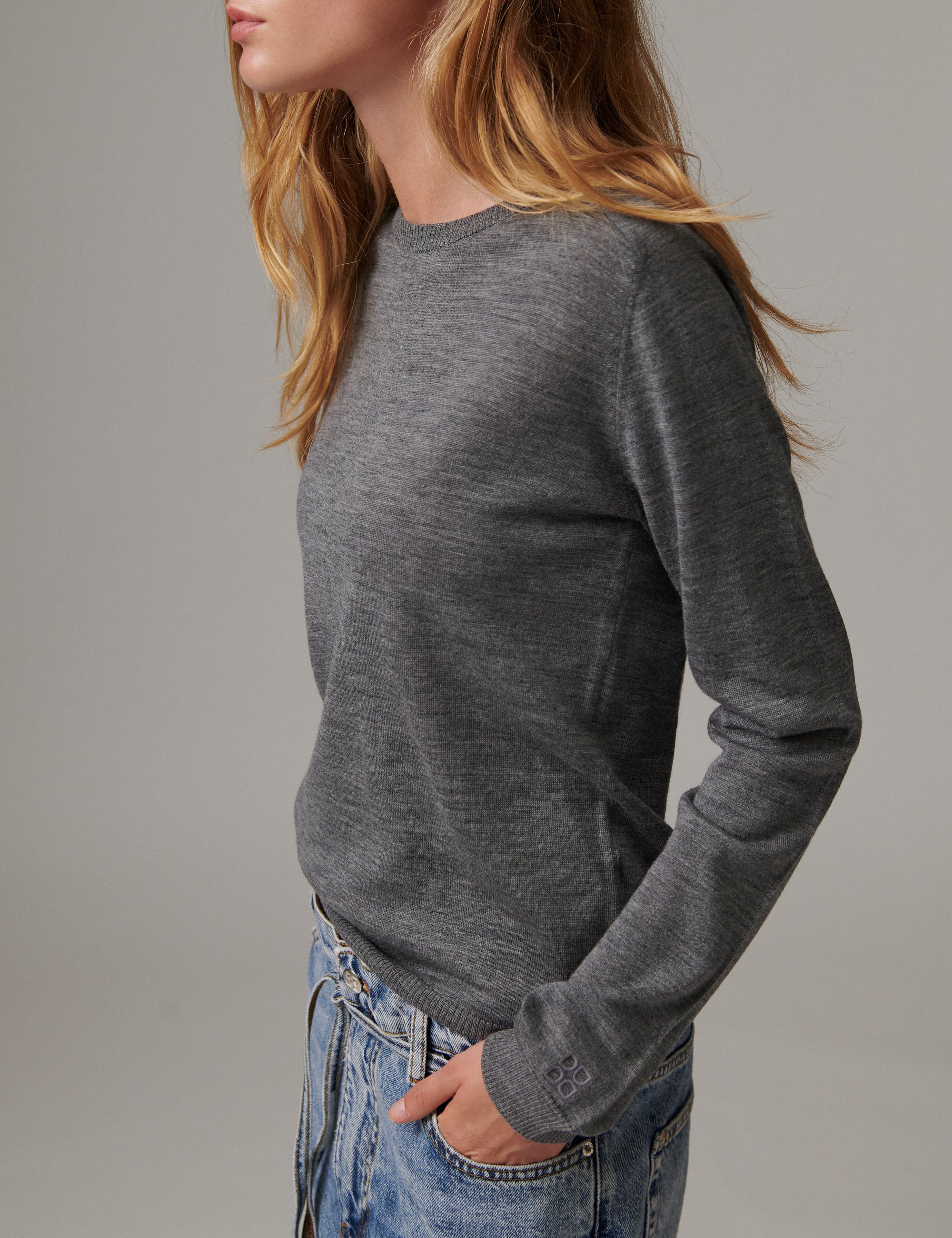 DAY Birger ét Mikkelsen Annabelle - Daily Elements Pullover 500006 Medium Grey Melange