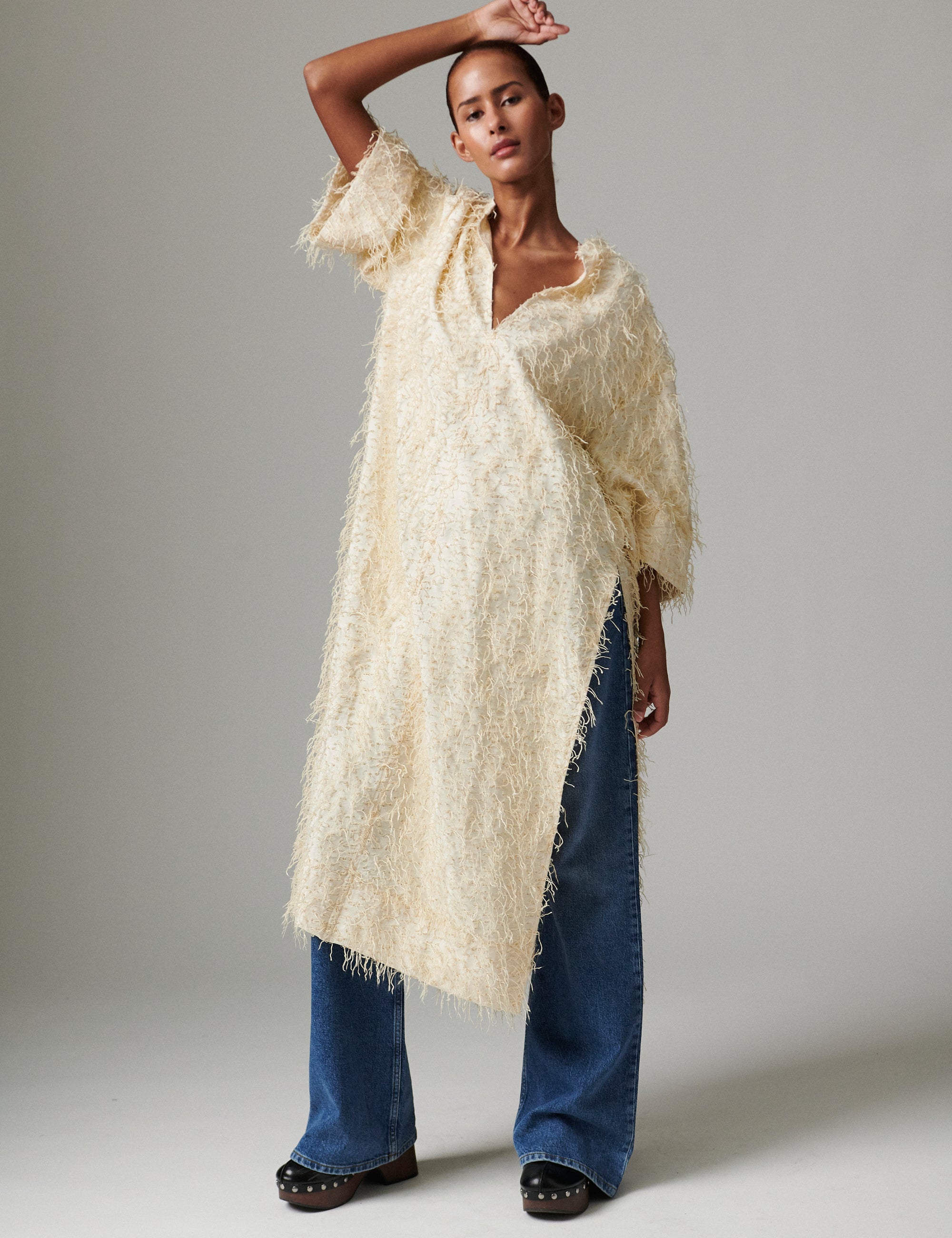 DAY Birger ét Mikkelsen Aruna - Dobby Fringe Dress 110605 Jet Stream