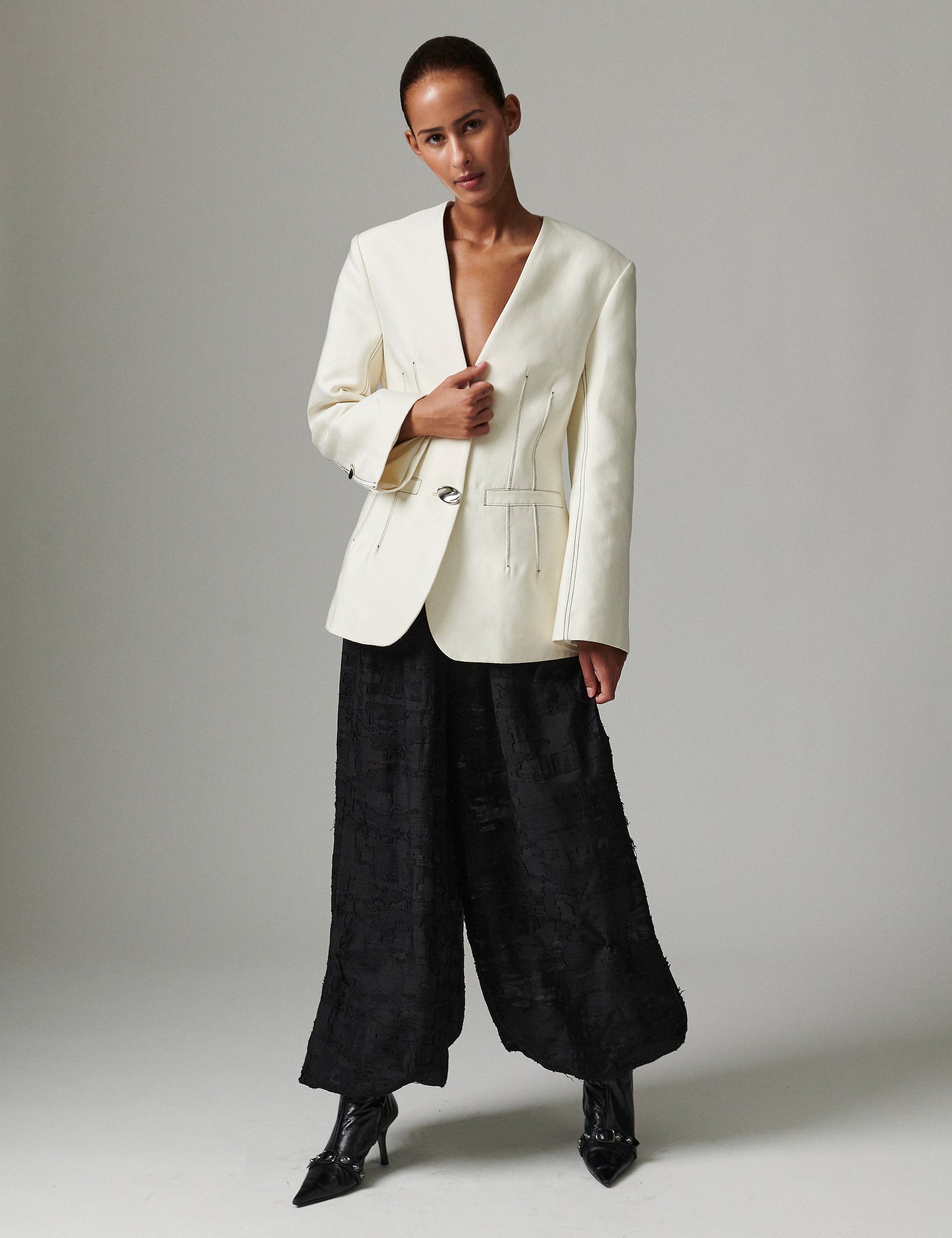 DAY Birger ét Mikkelsen Barbo- Jacquard Torn Pants 190303 Black