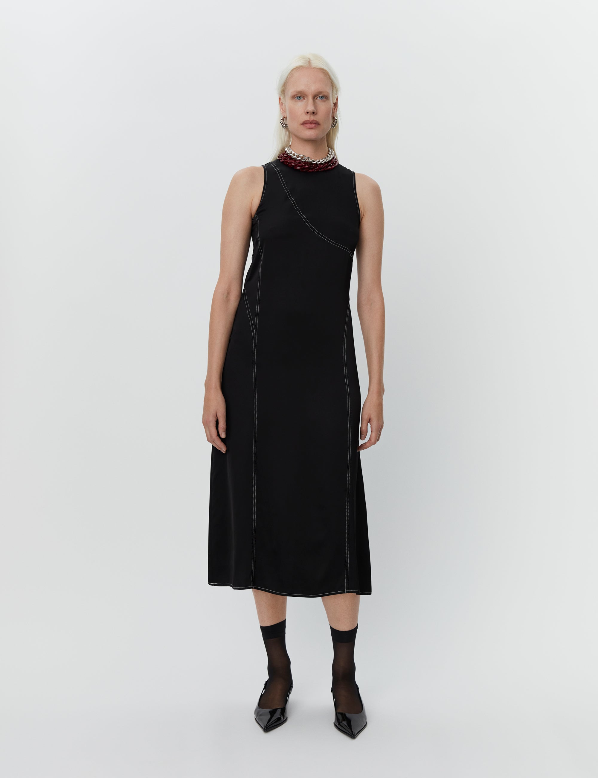 DAY Birger ét Mikkelsen Becca - Fluid Viscose RD Dress 190303 BLACK