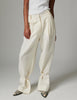 Belle - Contrast Linen - Pants - Jet Stream